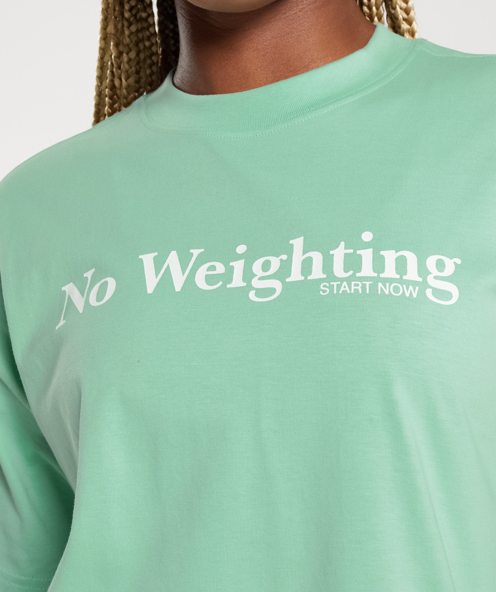 No Weighting Oversized T-Shirt in Pastel Green - view 4