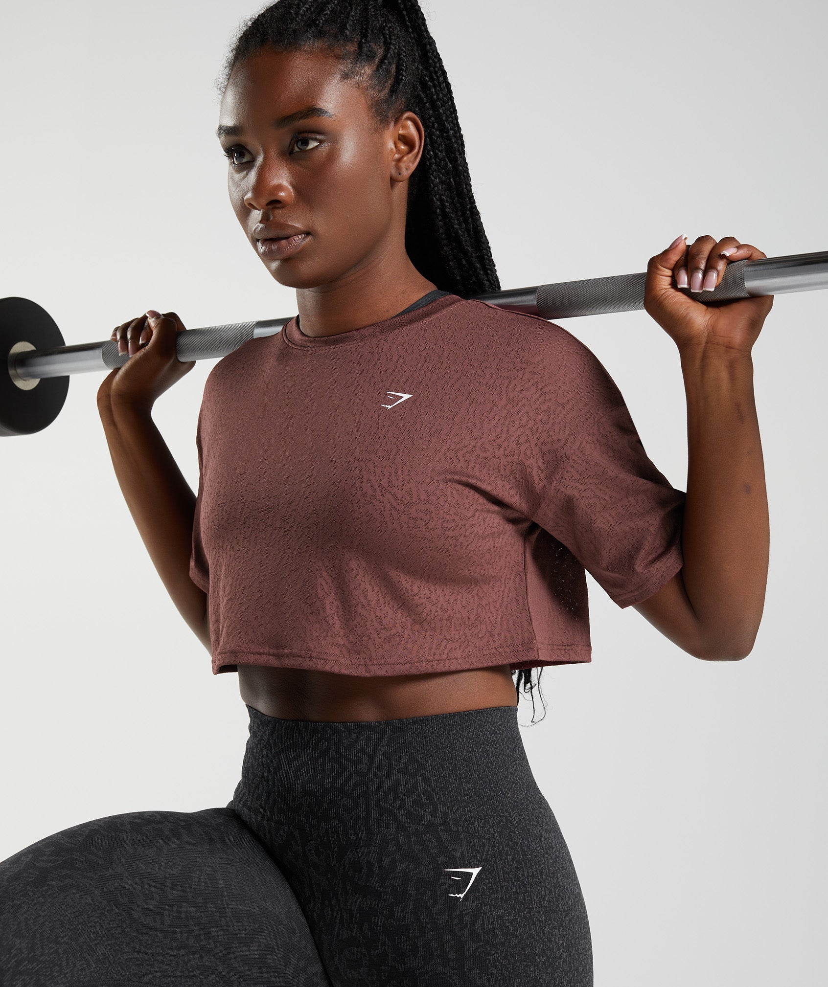 Adapt Animal Seamless Crop Top in Reef | Cherry Brown - view 6