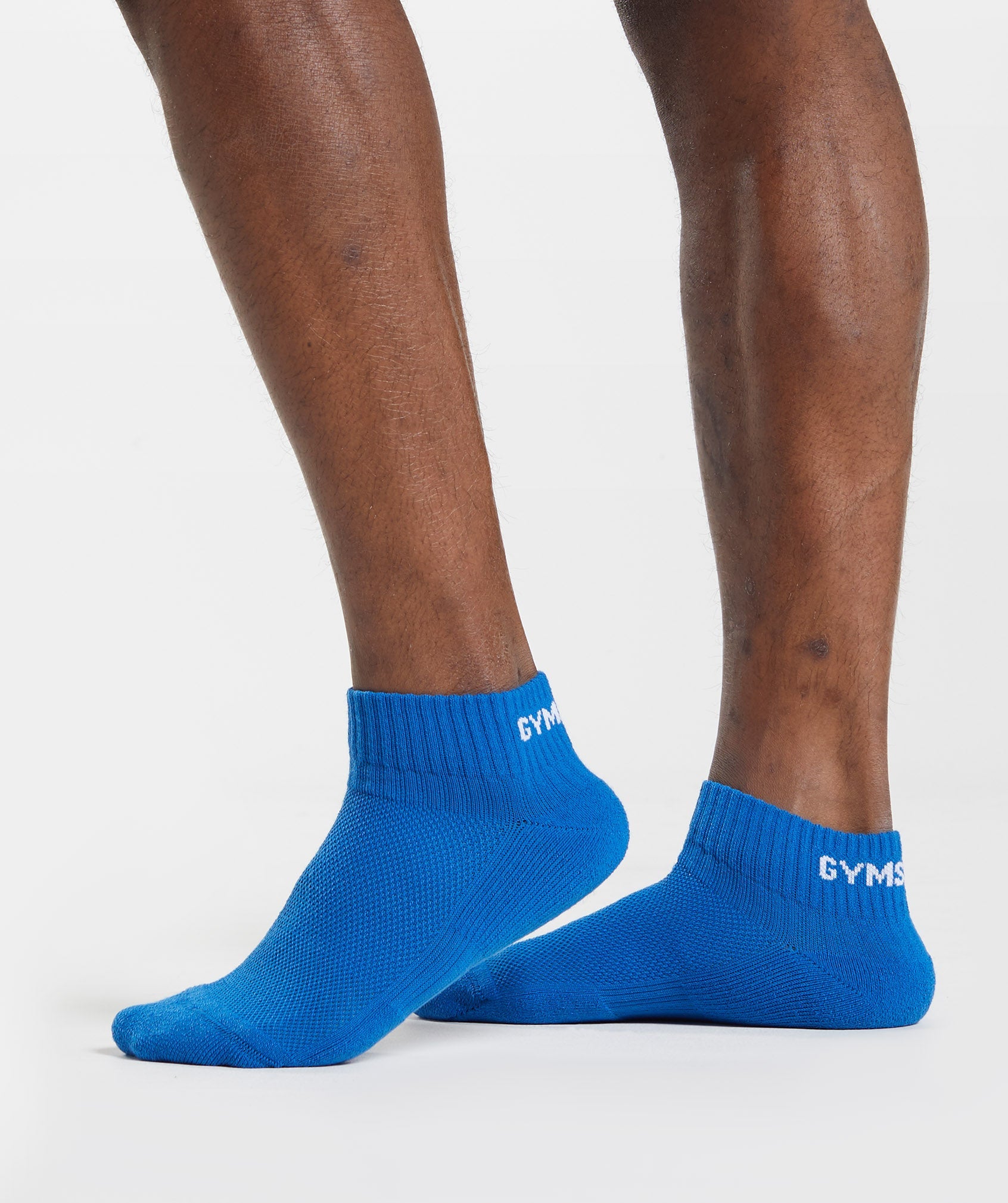 Jacquard Quarter Socks 3Pk in Aqua Blue/Digital Violet/Meridian Blue - view 3
