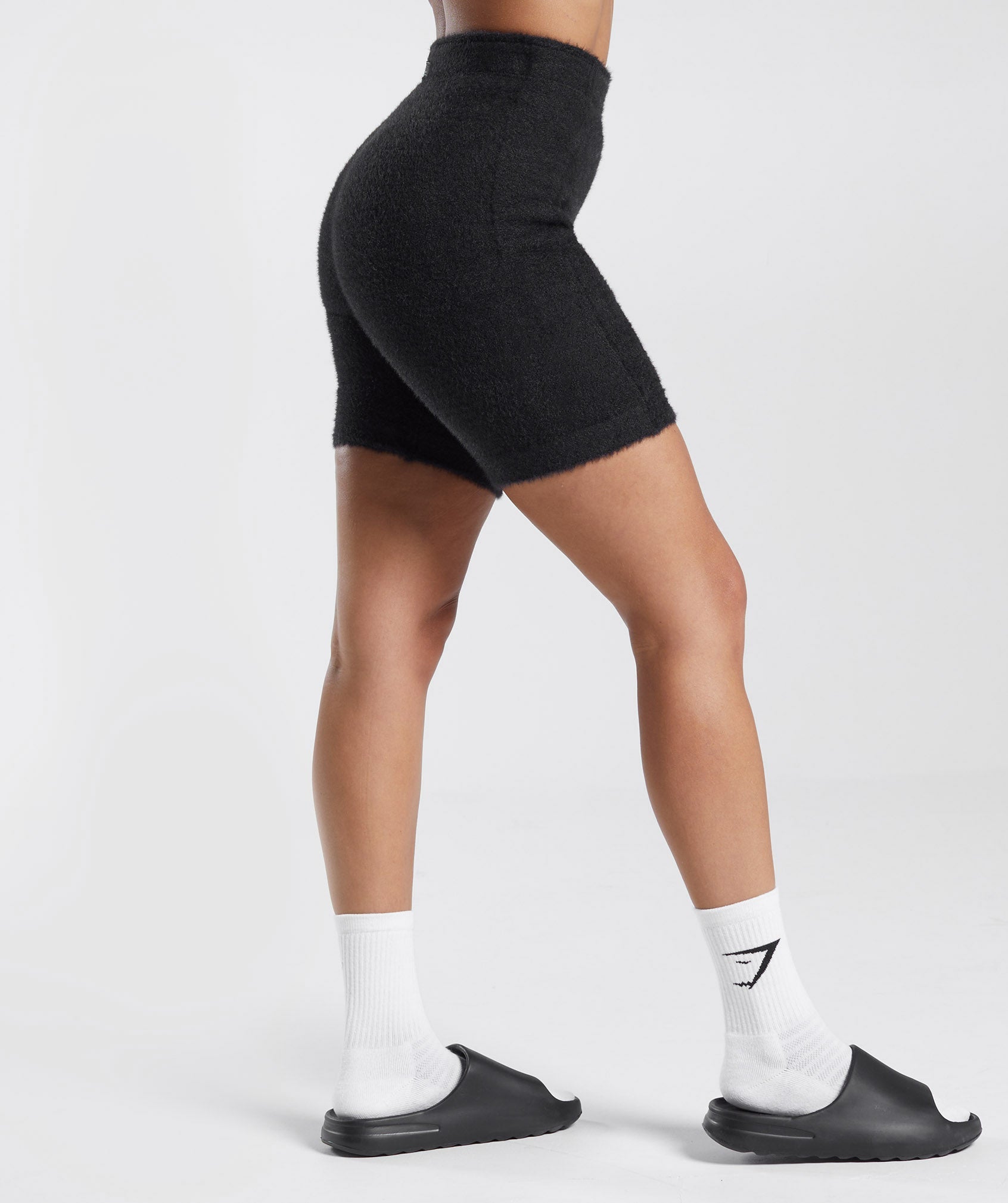 Whitney Eyelash Knit Shorts in Black - view 5