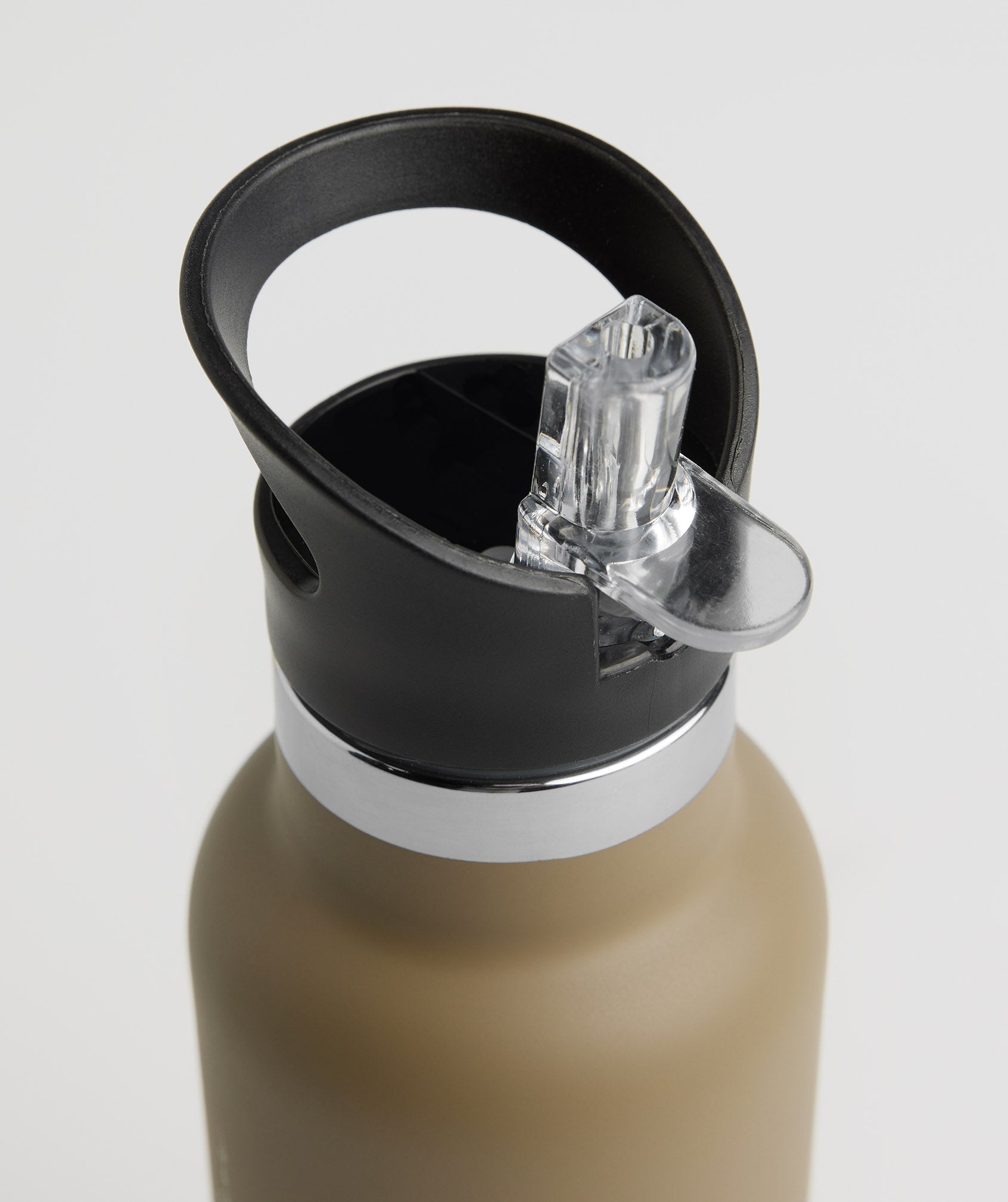 Whitney Flip Straw Water Bottle in Cement Brown