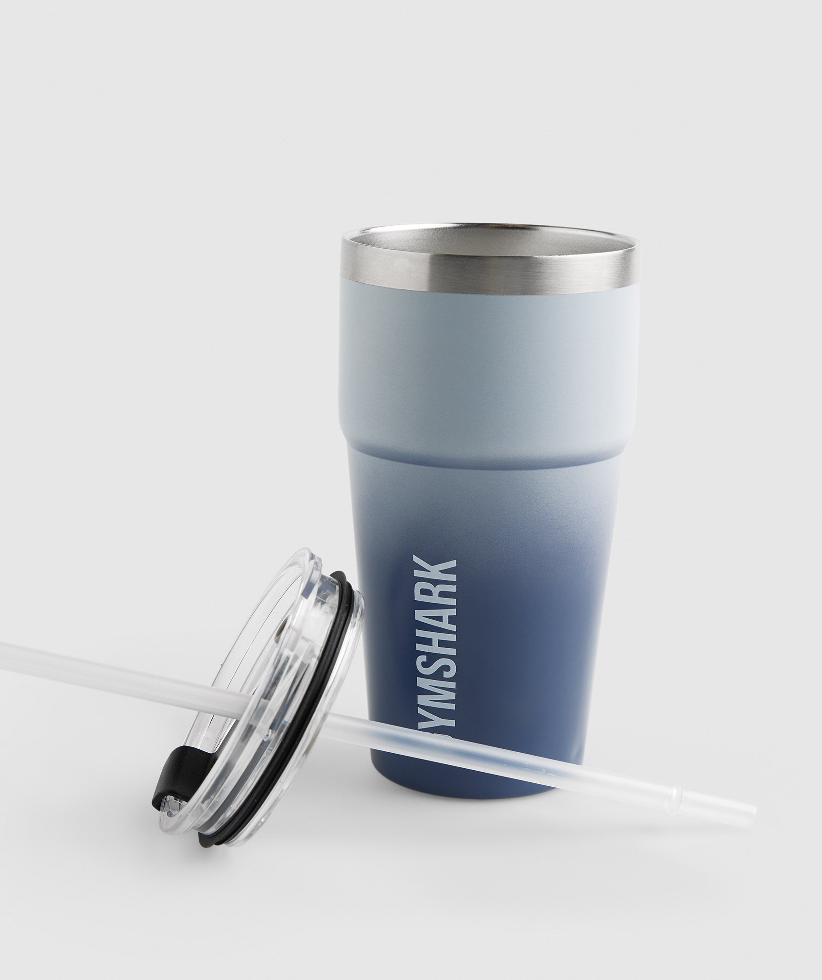 Insulated Straw Cup in River Stone Grey/Evening Blue