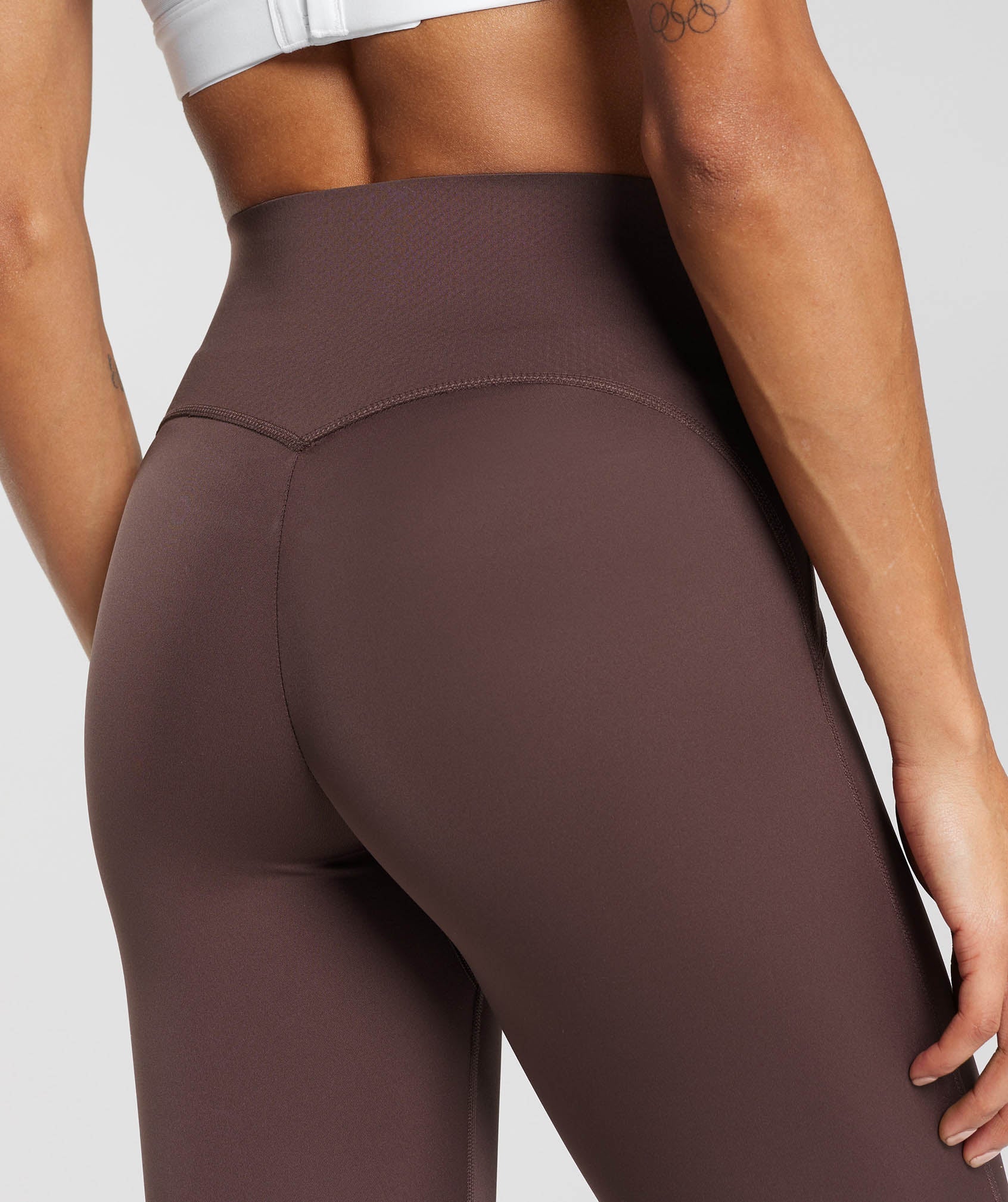 Waist Support Leggings in Chocolate Brown - view 5