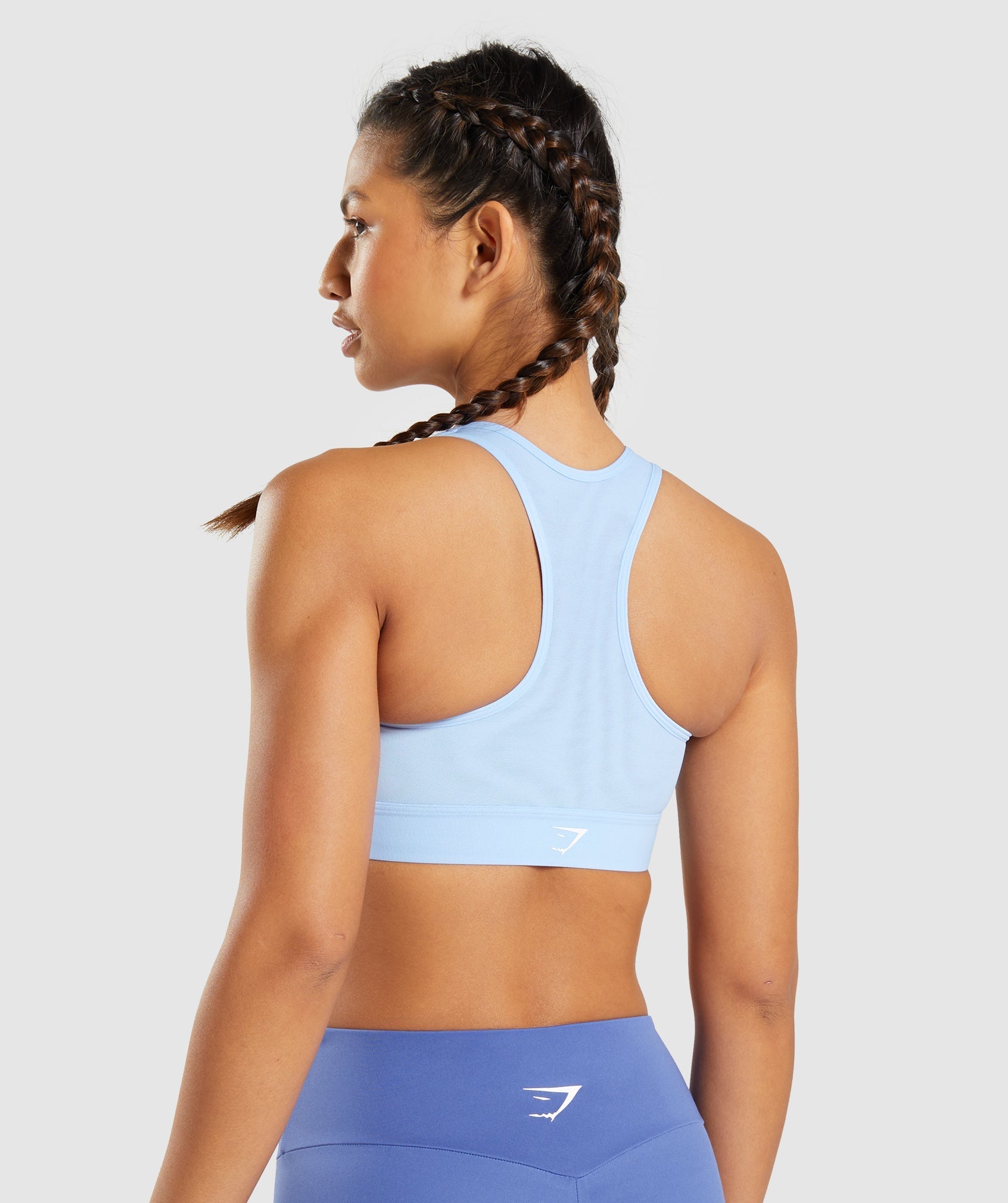 ICANIWILL NIMBLE BRA - Medium support sports bra - steel blue/blue-grey 