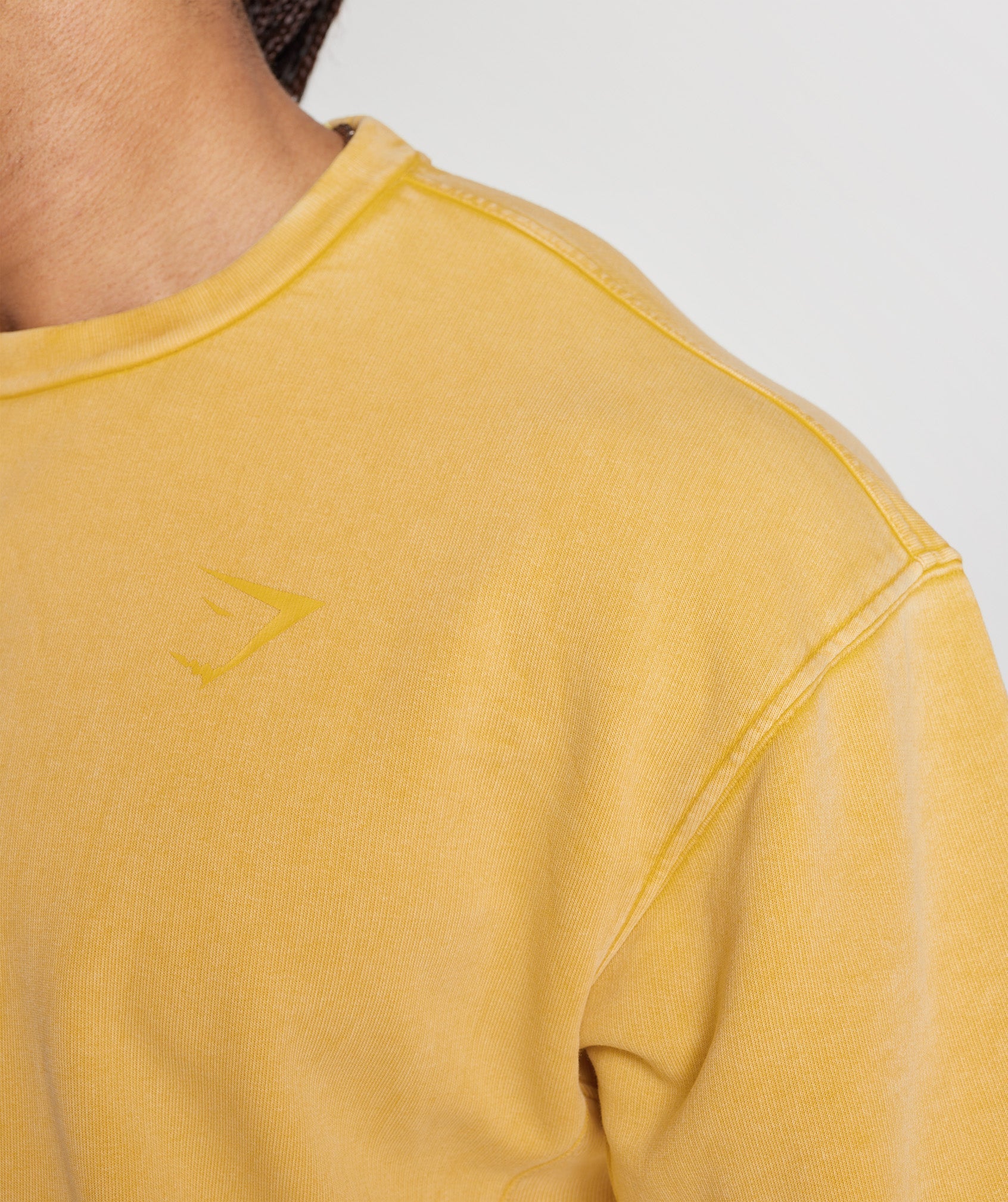 Power Washed Short Sleeve Crew in Sunny Yellow