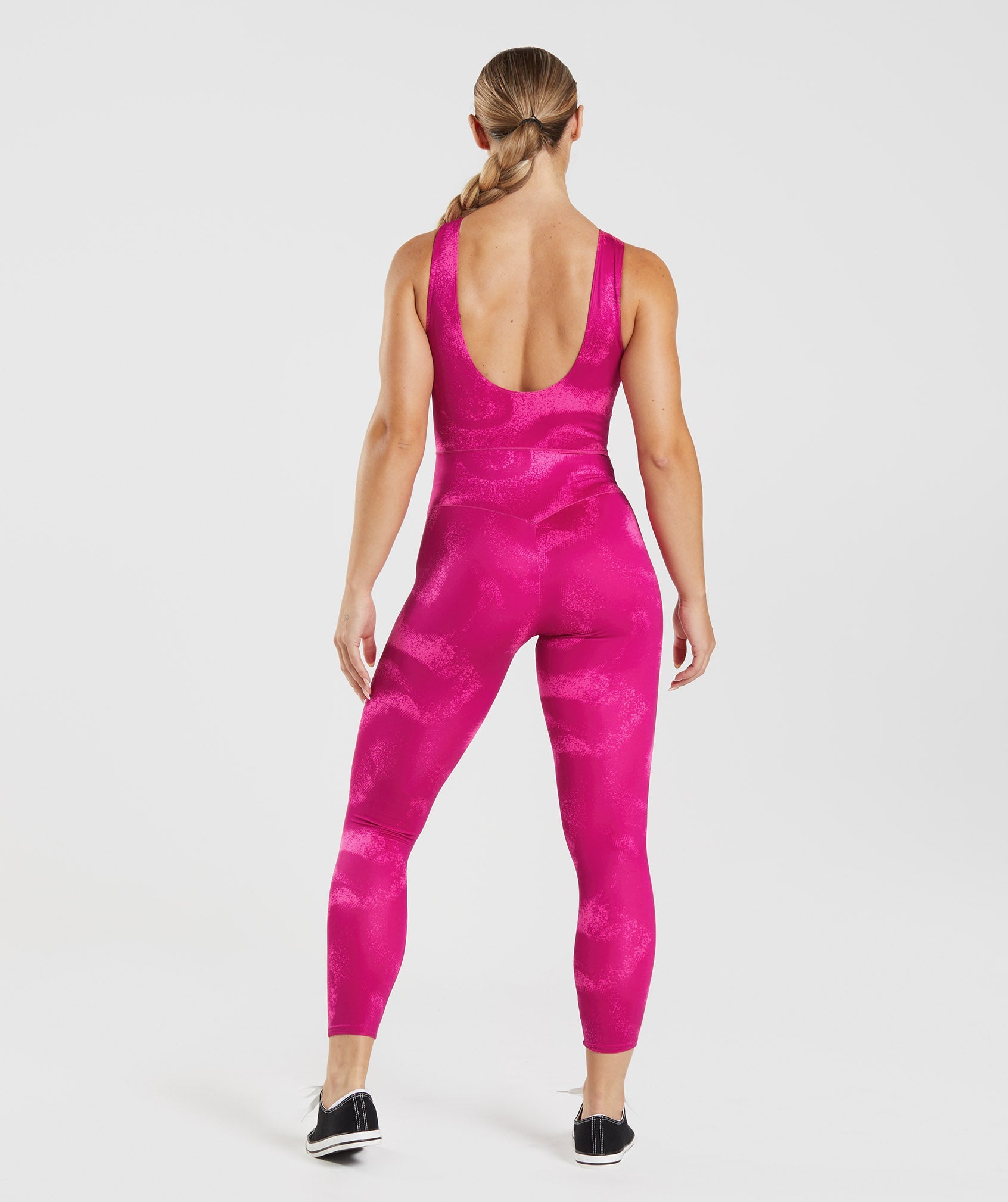 GS Power Full Length All In One in Magenta Pink Print