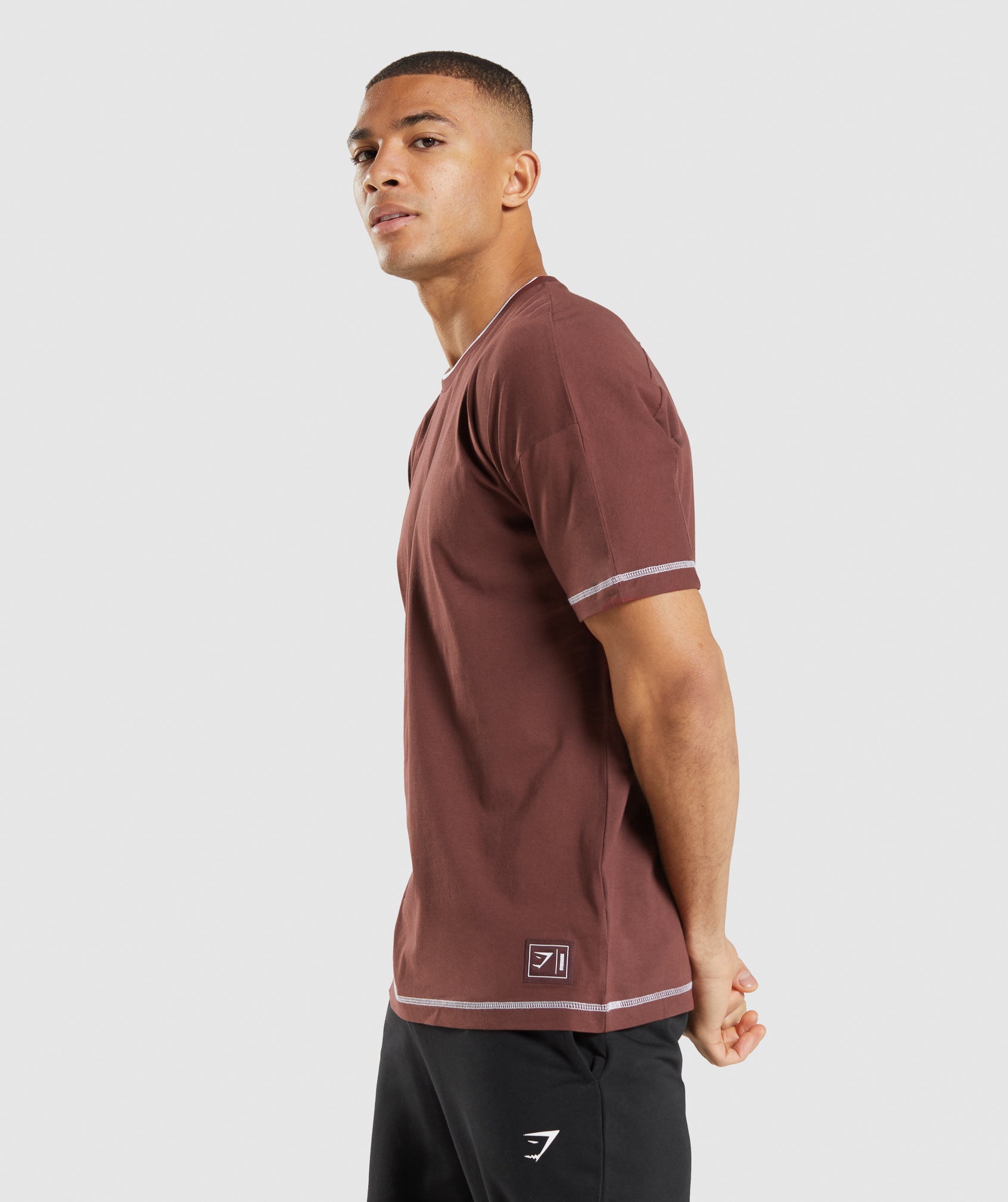 Recess T-Shirt in Cherry Brown/White - view 3