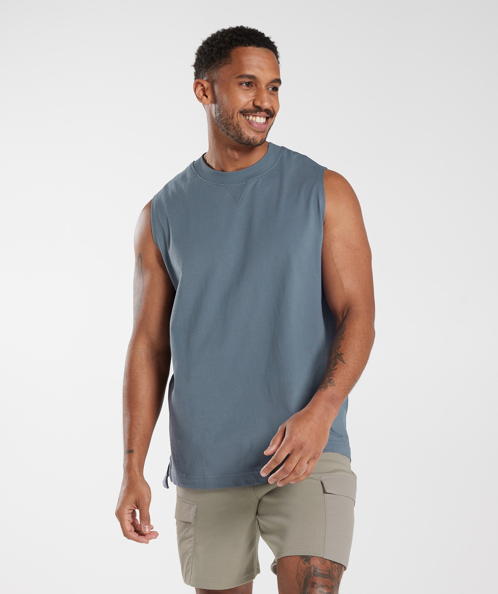 Rest Day Essentials Tank in Evening Blue