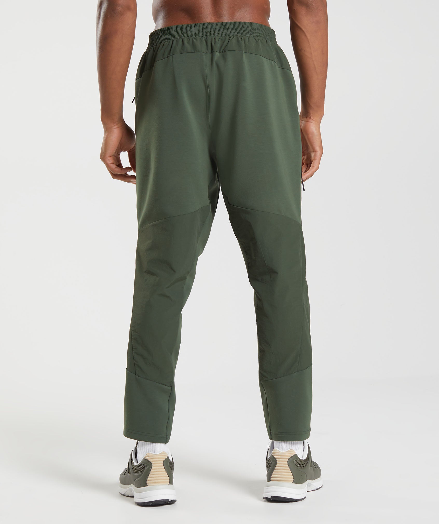 Retake Woven Joggers in Moss Olive