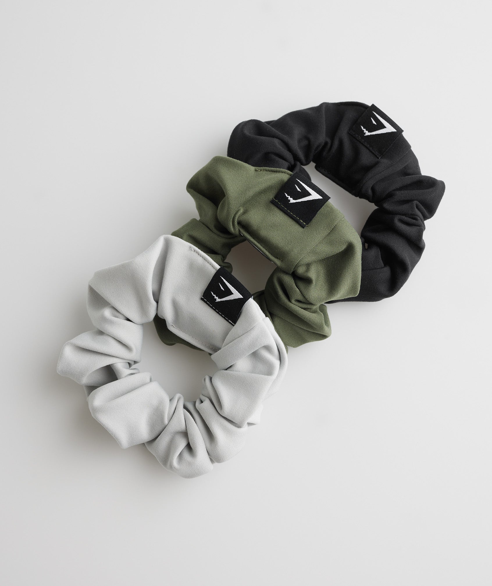 Scrunchies 3Pk in Black/Core Olive/Light Grey