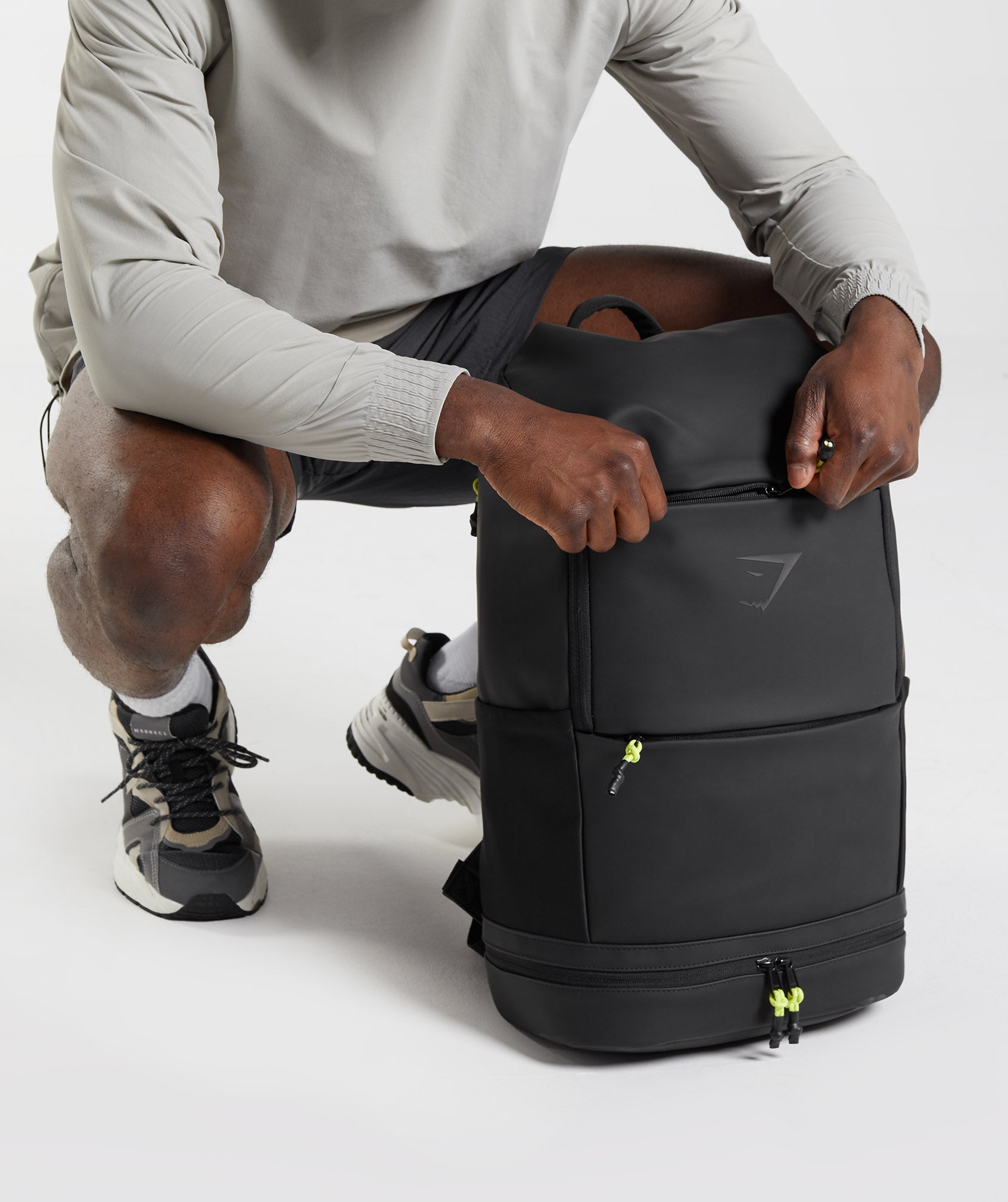 Sleek Backpack in Black/Reactive Green - view 7