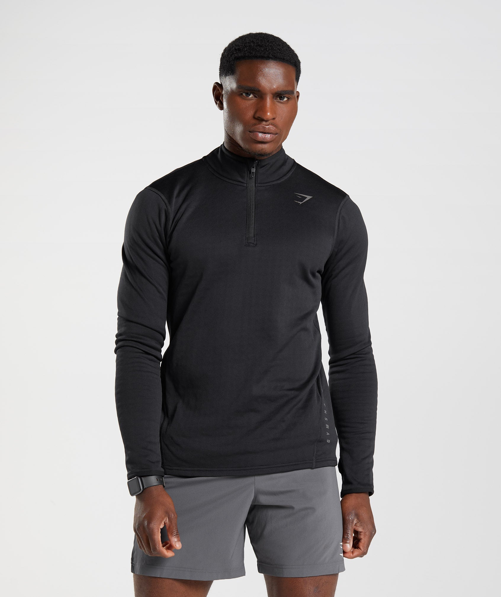 Sport 1/4 Zip in Black - view 1