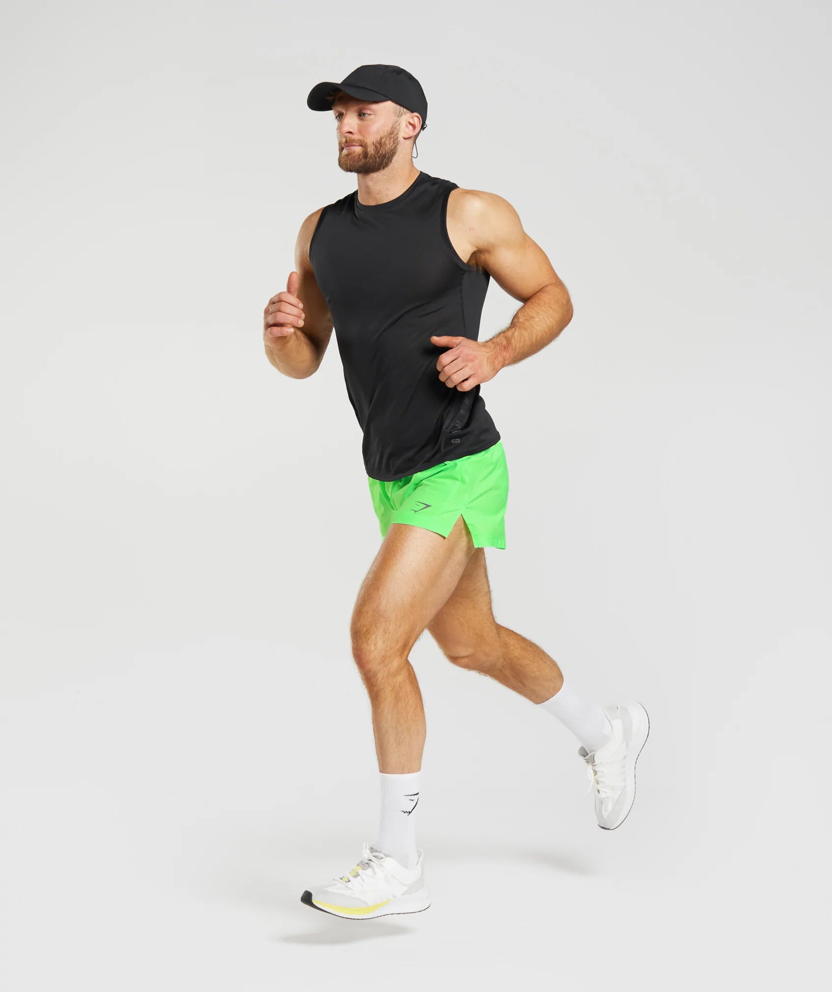 Sport Run 3" Shorts in Fluo Lime