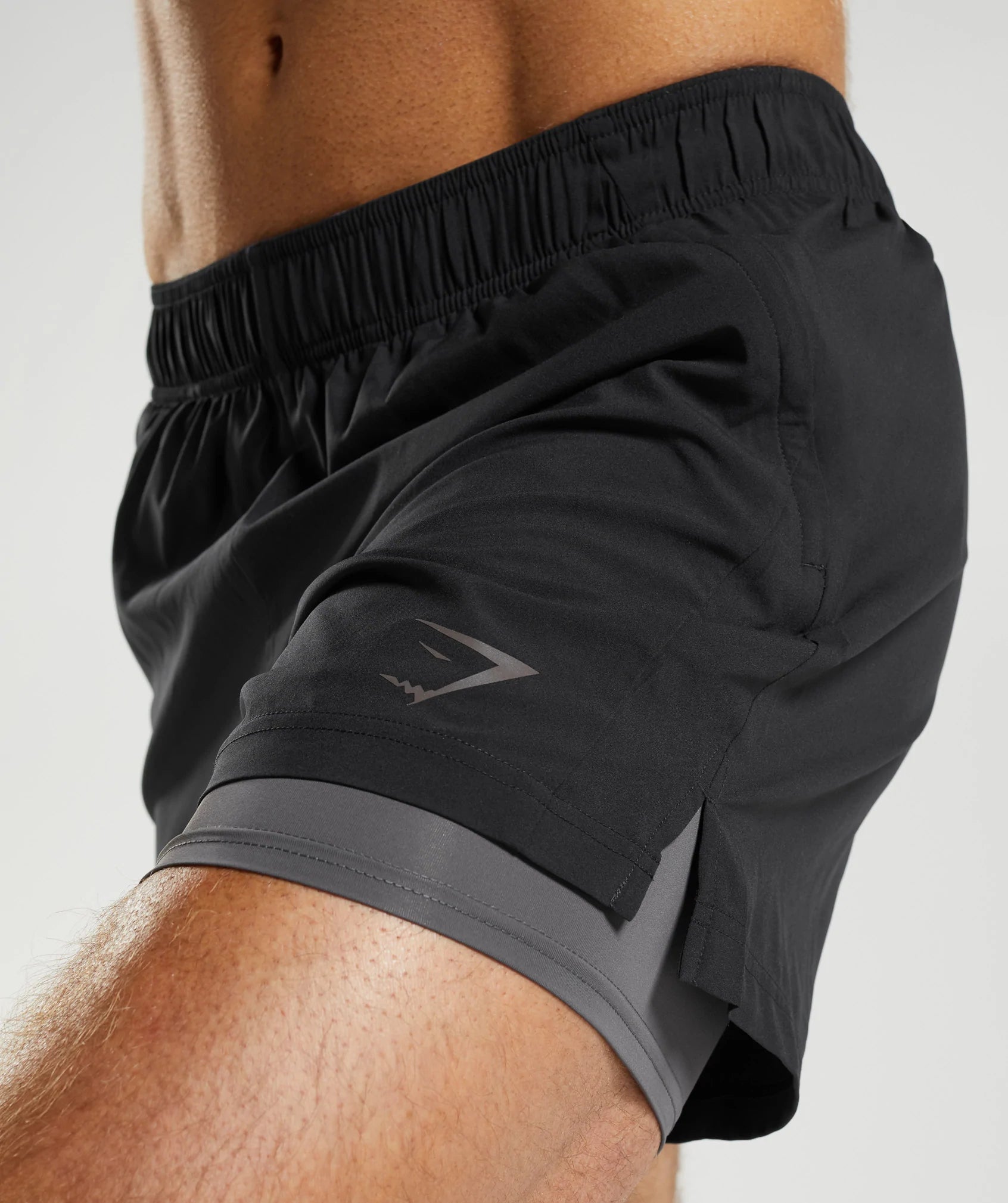 Sport 5" 2 In 1 Shorts in Black/Silhouette Grey