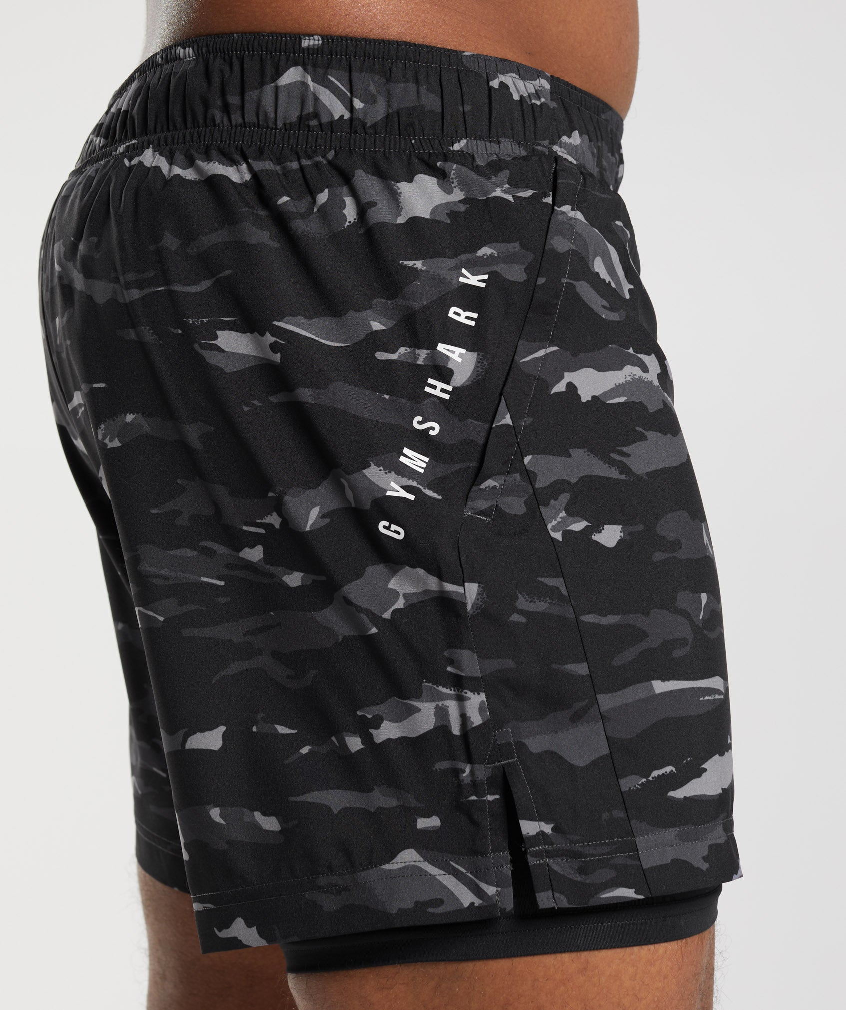 Sport 5" 2 In 1 Shorts in Onyx Grey/Black