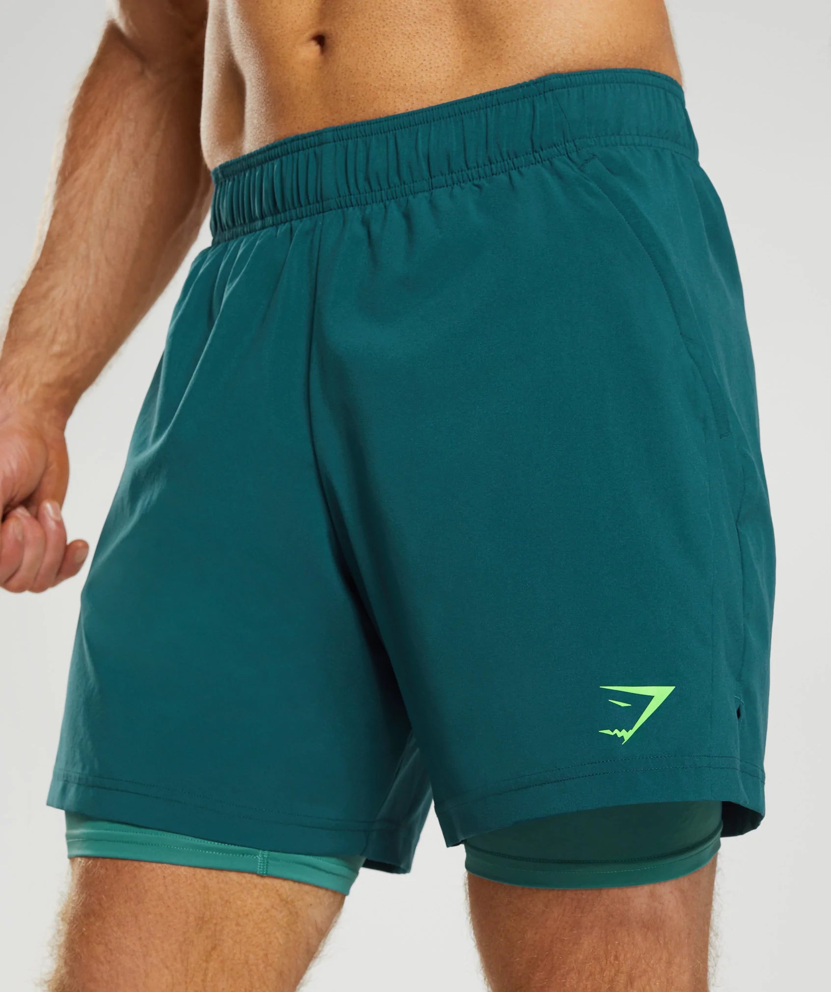 Sport 7" 2 In 1 Shorts in Winter Teal/Slate Blue