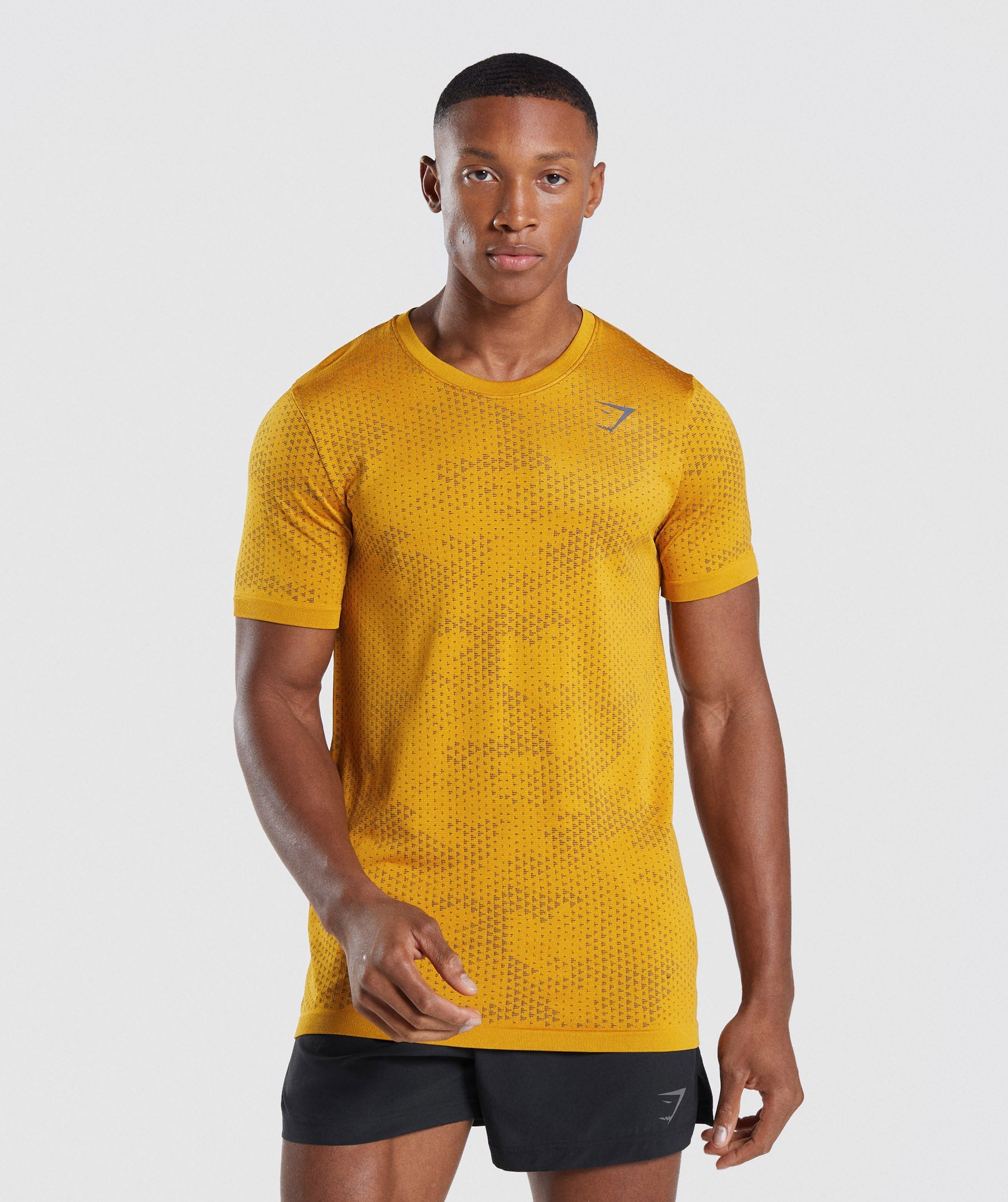 Sport Seamless T-Shirt in Turmeric Yellow/Black