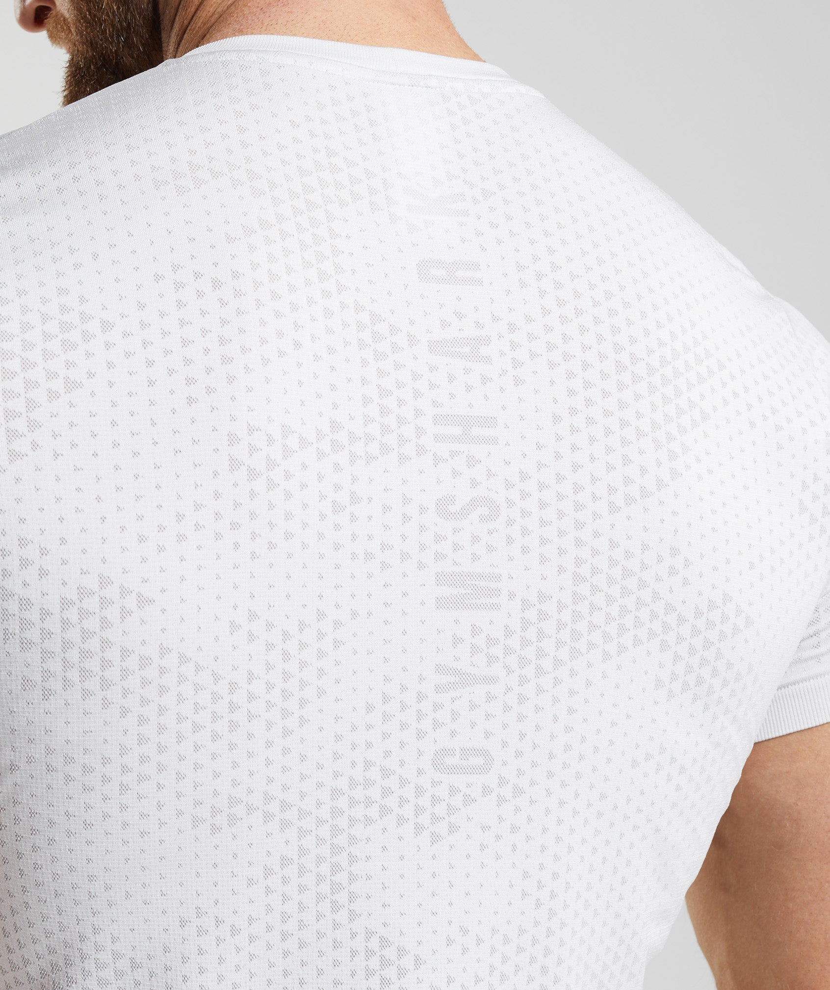 Sport Seamless T-Shirt in White/Smokey Grey