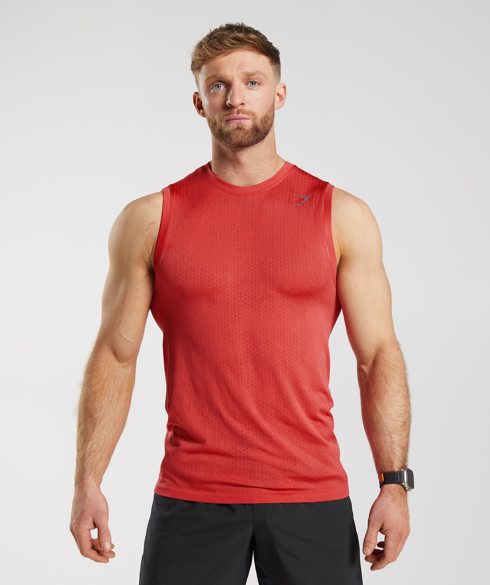 Sport Seamless Tank in Parrot Red/Rhubarb Red