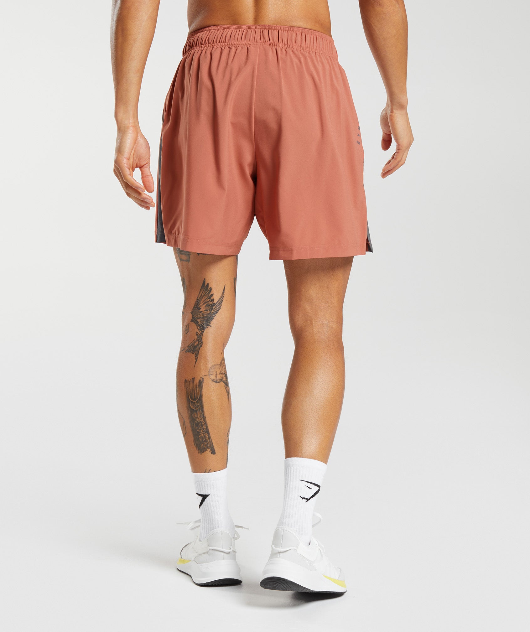 Sport Shorts in Persimmon Red/Silhouette Grey