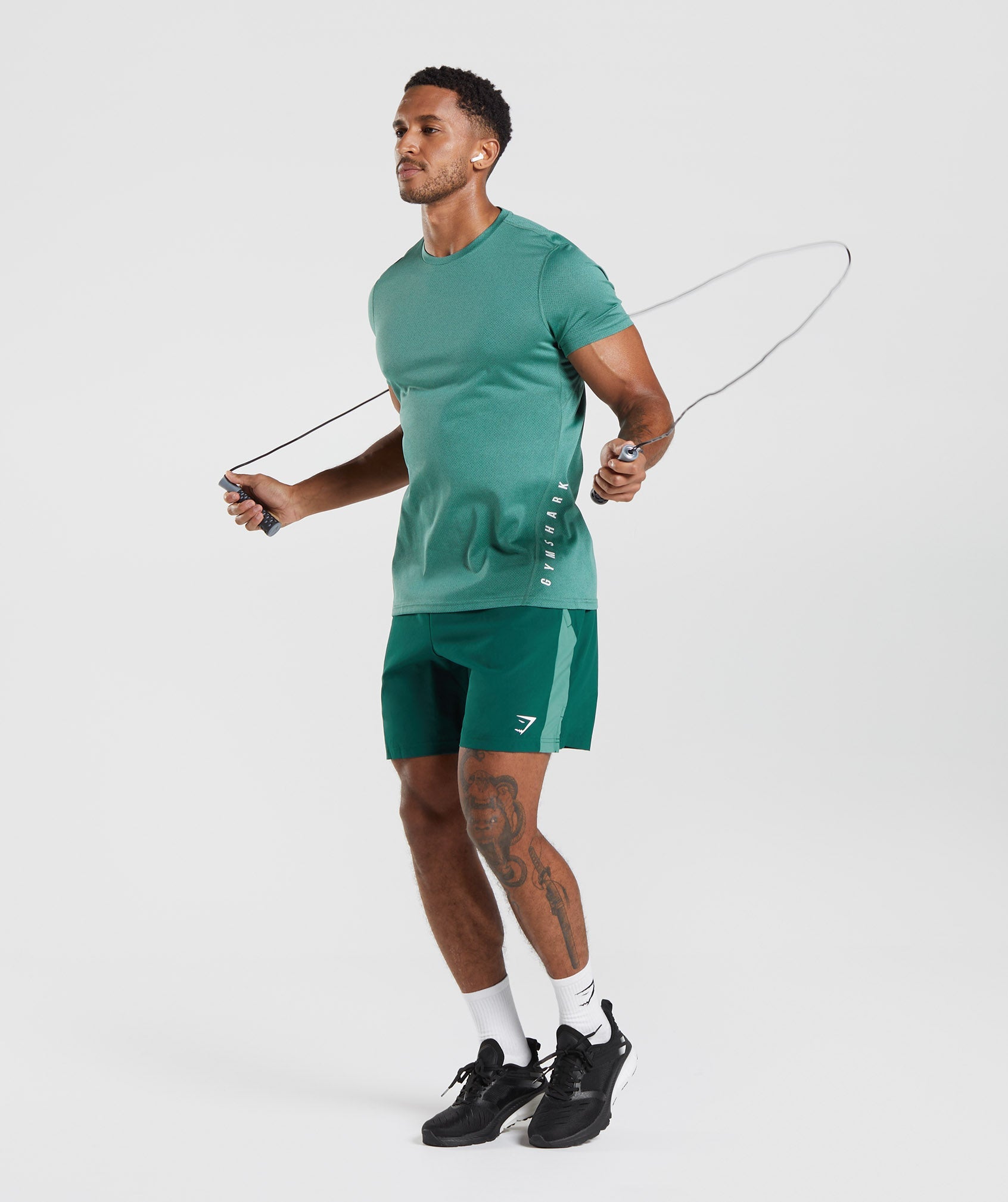 Sport T-Shirt in Hoya Green/Black Marl - view 4