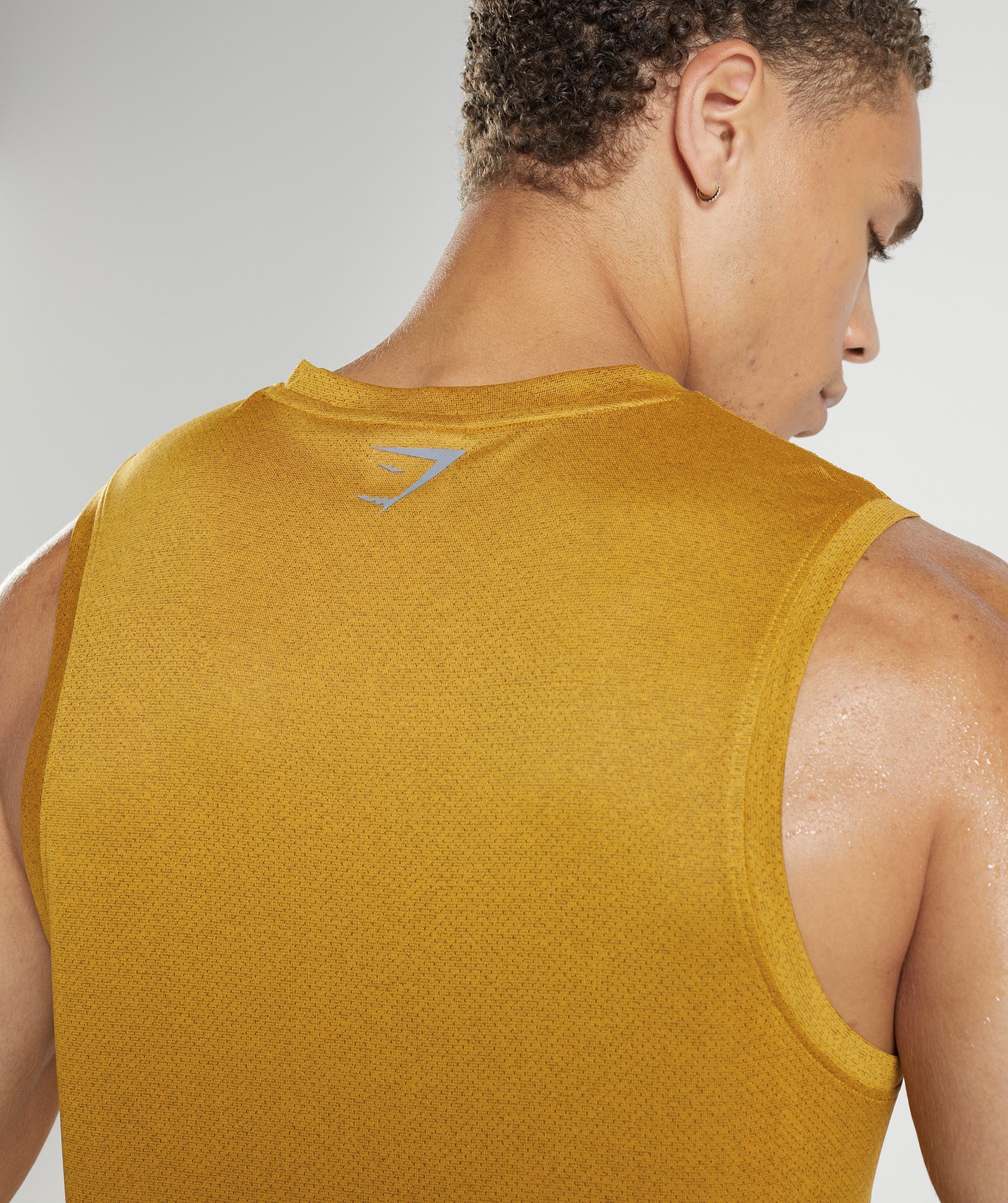 Sport Tank in Turmeric Yellow/Black Marl