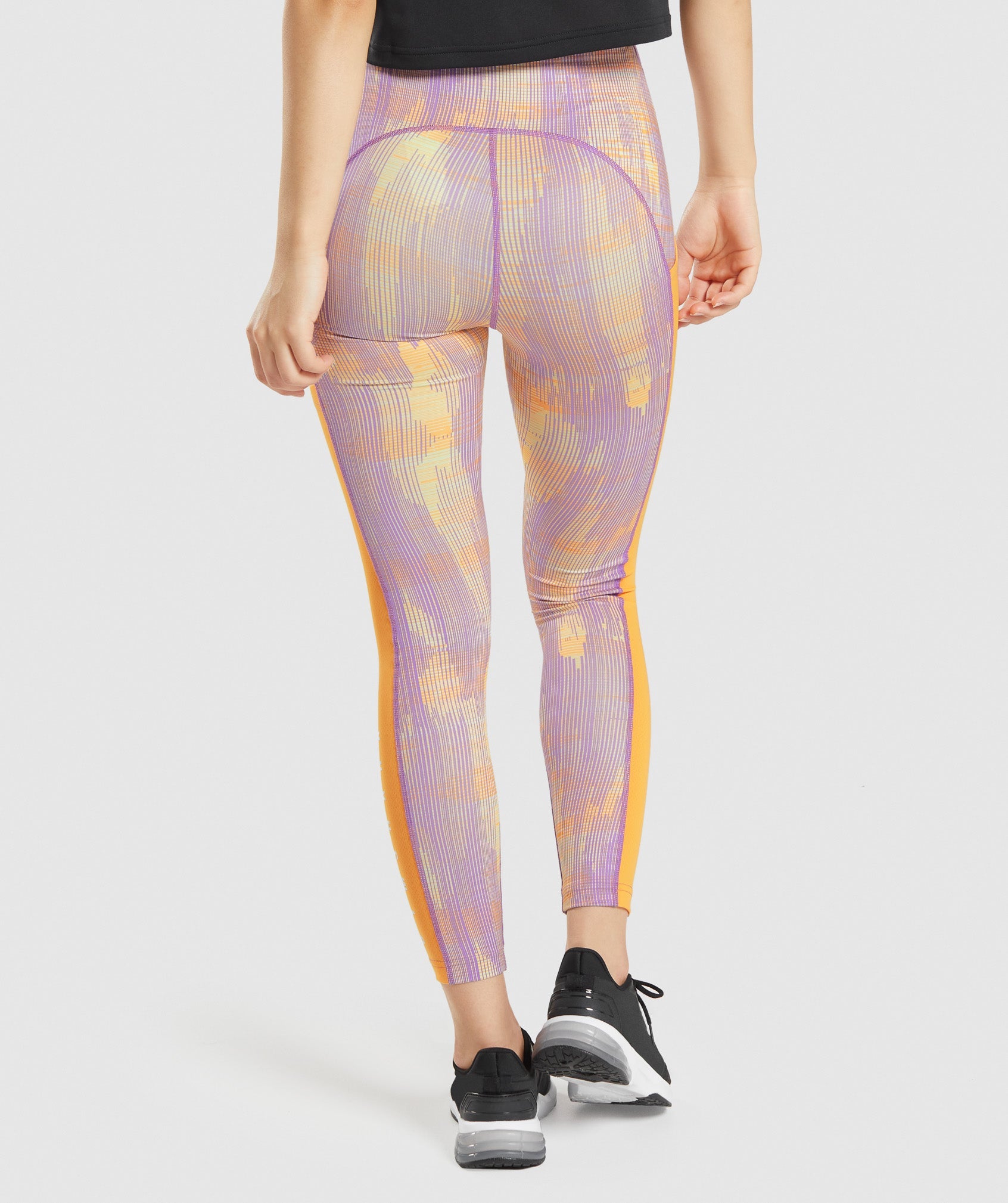 Sport Leggings in Orange Print - view 2