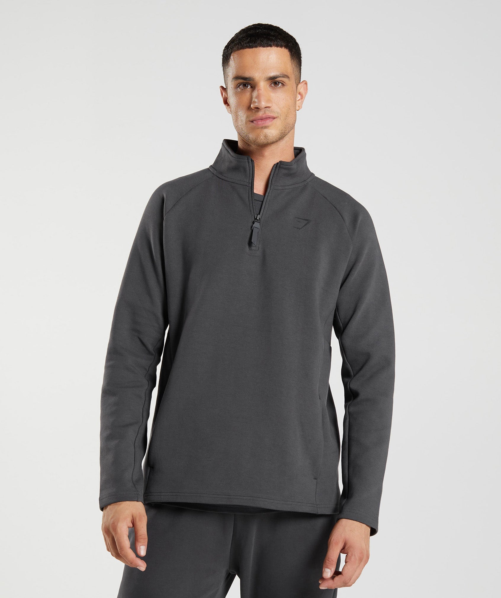 Rest Day 1/4 Zip in Onyx Grey