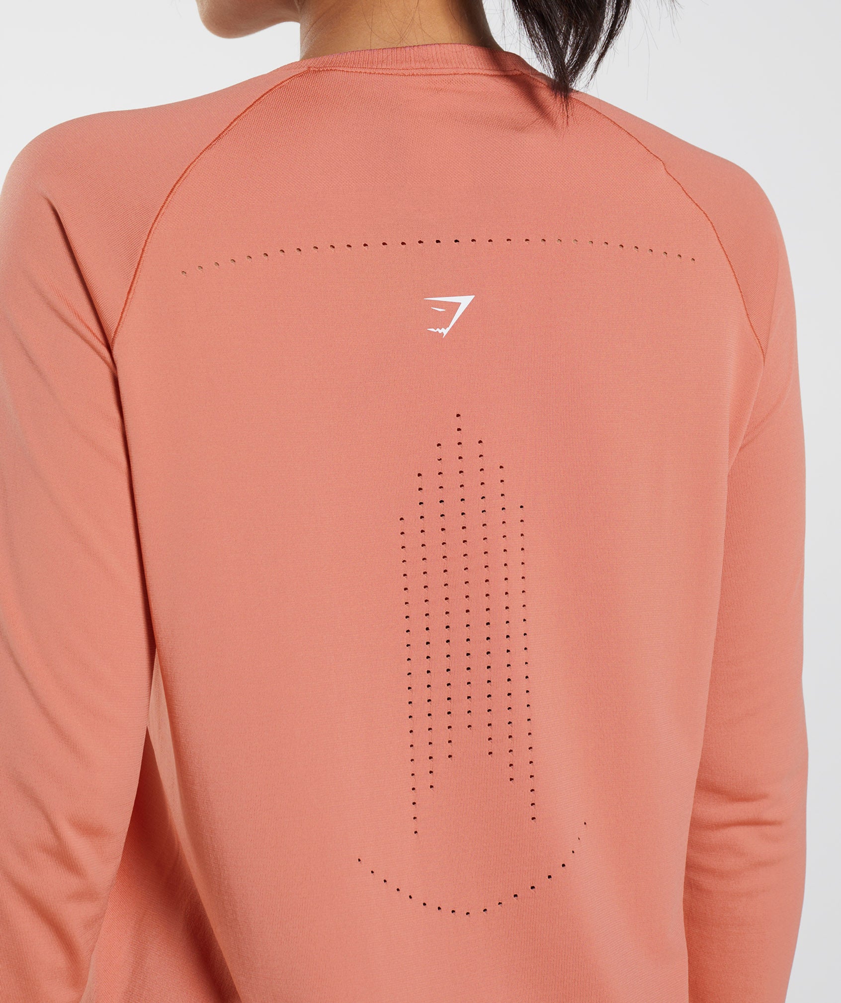 Sweat Seamless Long Sleeve Top in Terracotta Pink - view 5