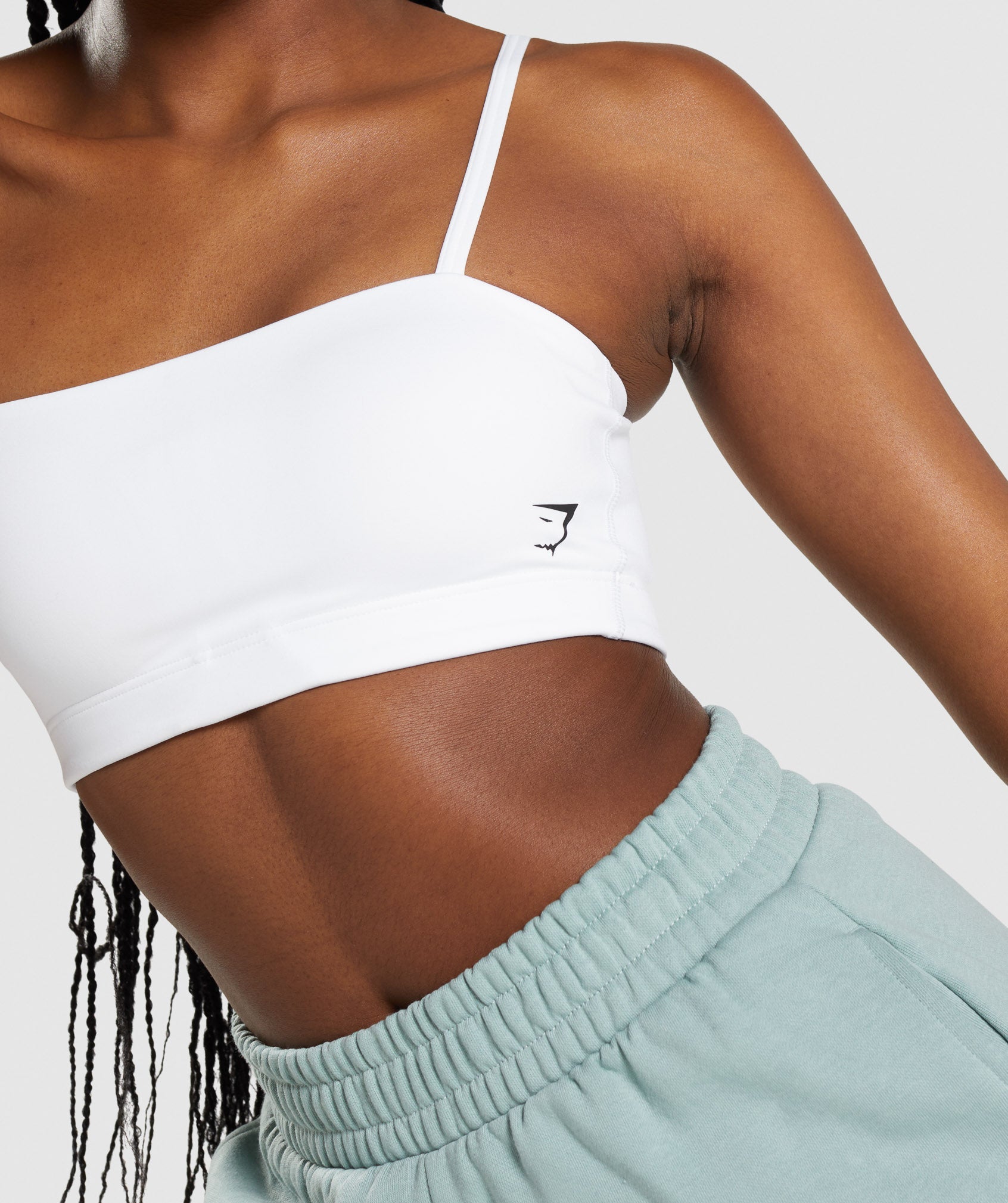 Bandeau Sports Bra in White