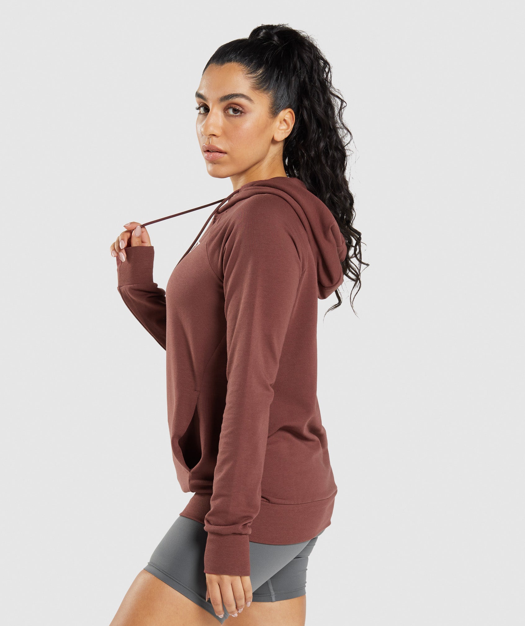 Training Hoodie in Cherry Brown - view 3