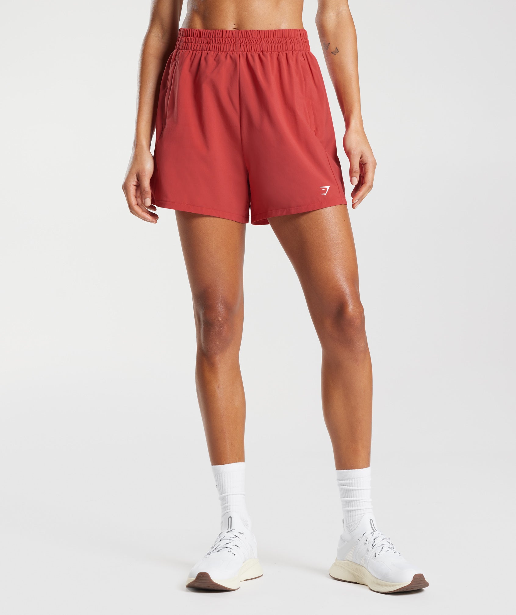 Woven Pocket Shorts in Sundried Red