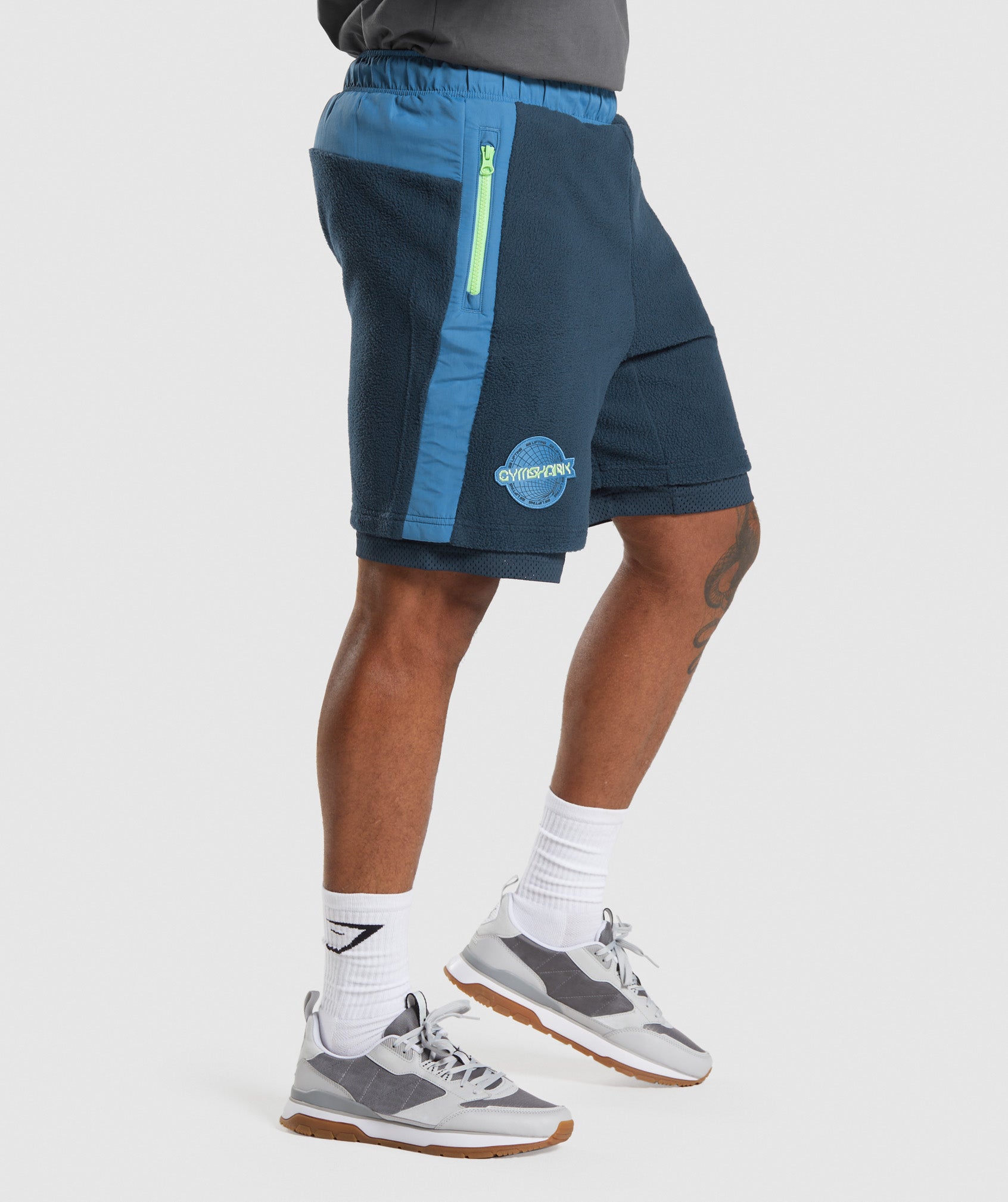 Vibes Shorts in Navy/Lakeside Blue - view 3