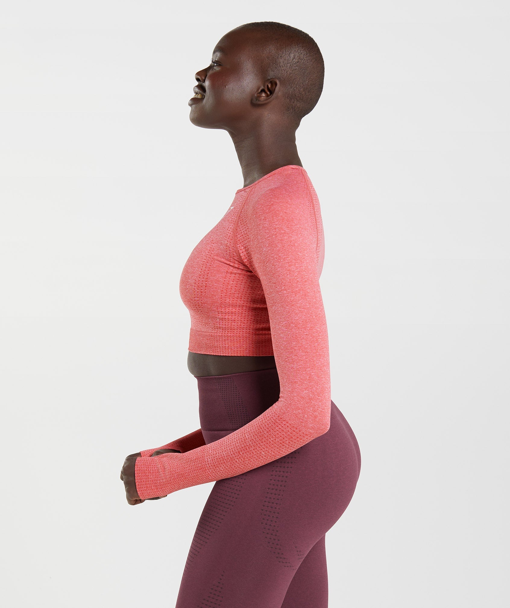 Vital Seamless 2.0 Crop Top in Chilli Red Marl