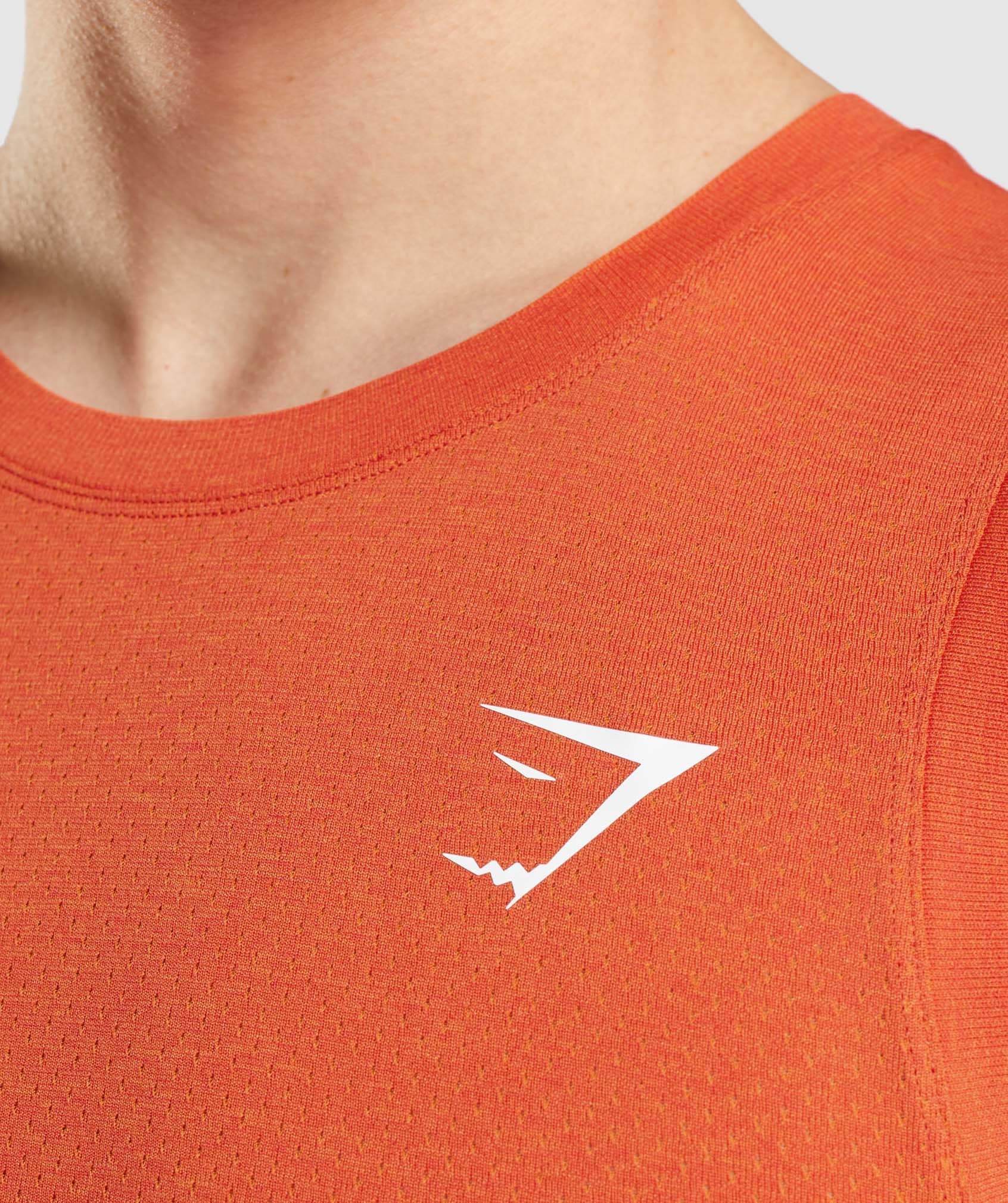 Vital Seamless Light Tank in Papaya Orange Marl - view 6