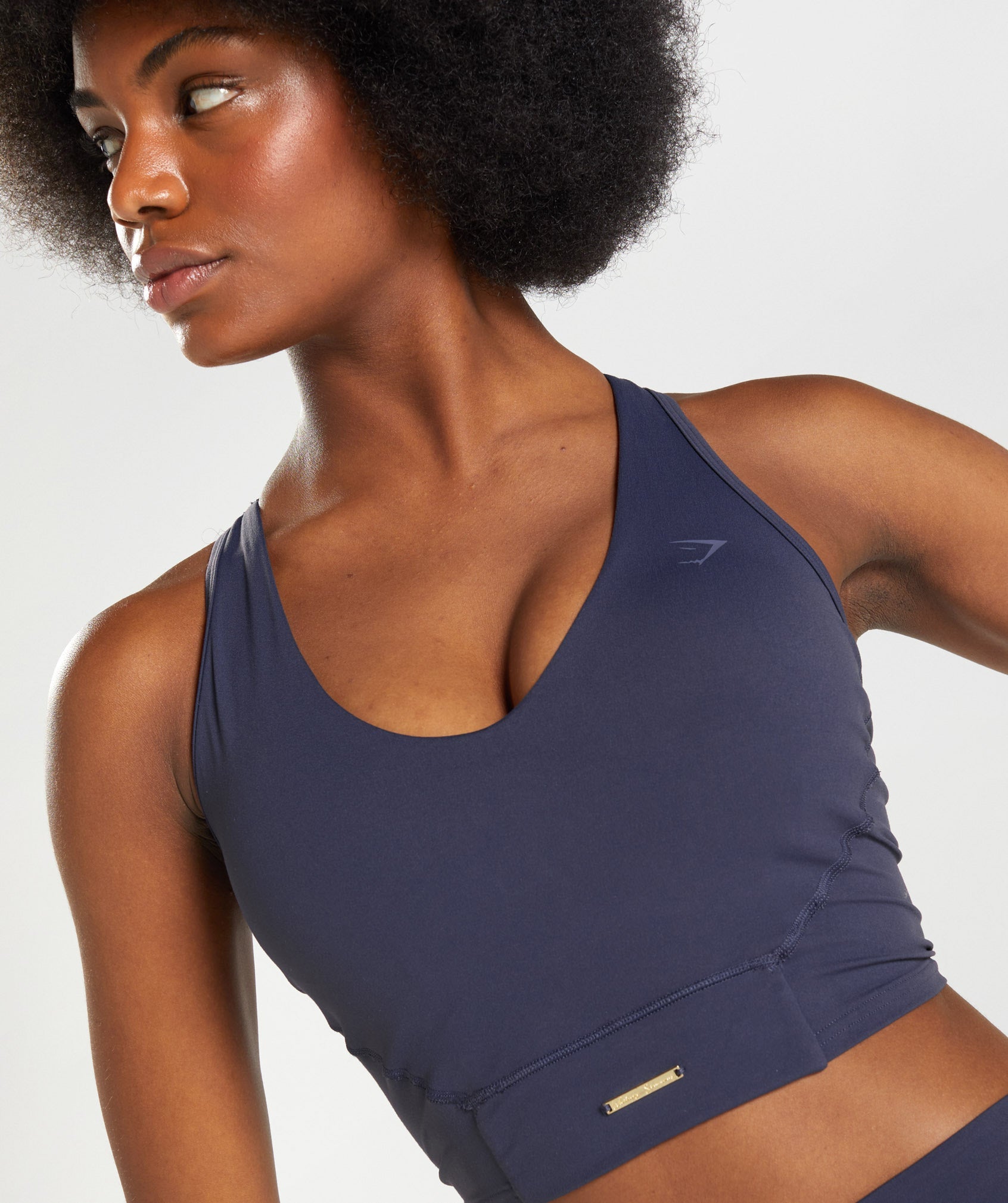 Whitney Crop Tank in Indigo Navy - view 6