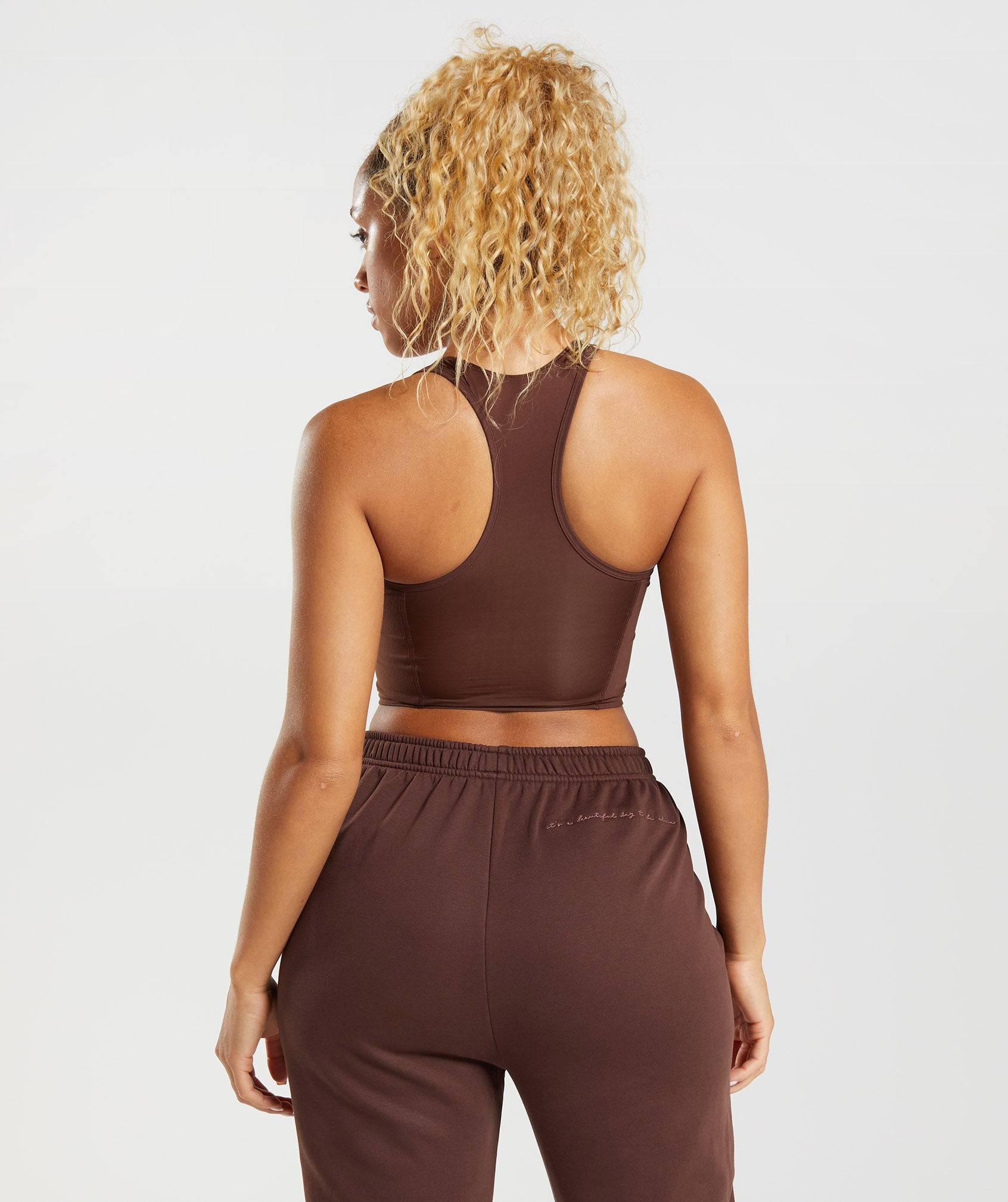 Whitney Crop Tank in Rekindle Brown