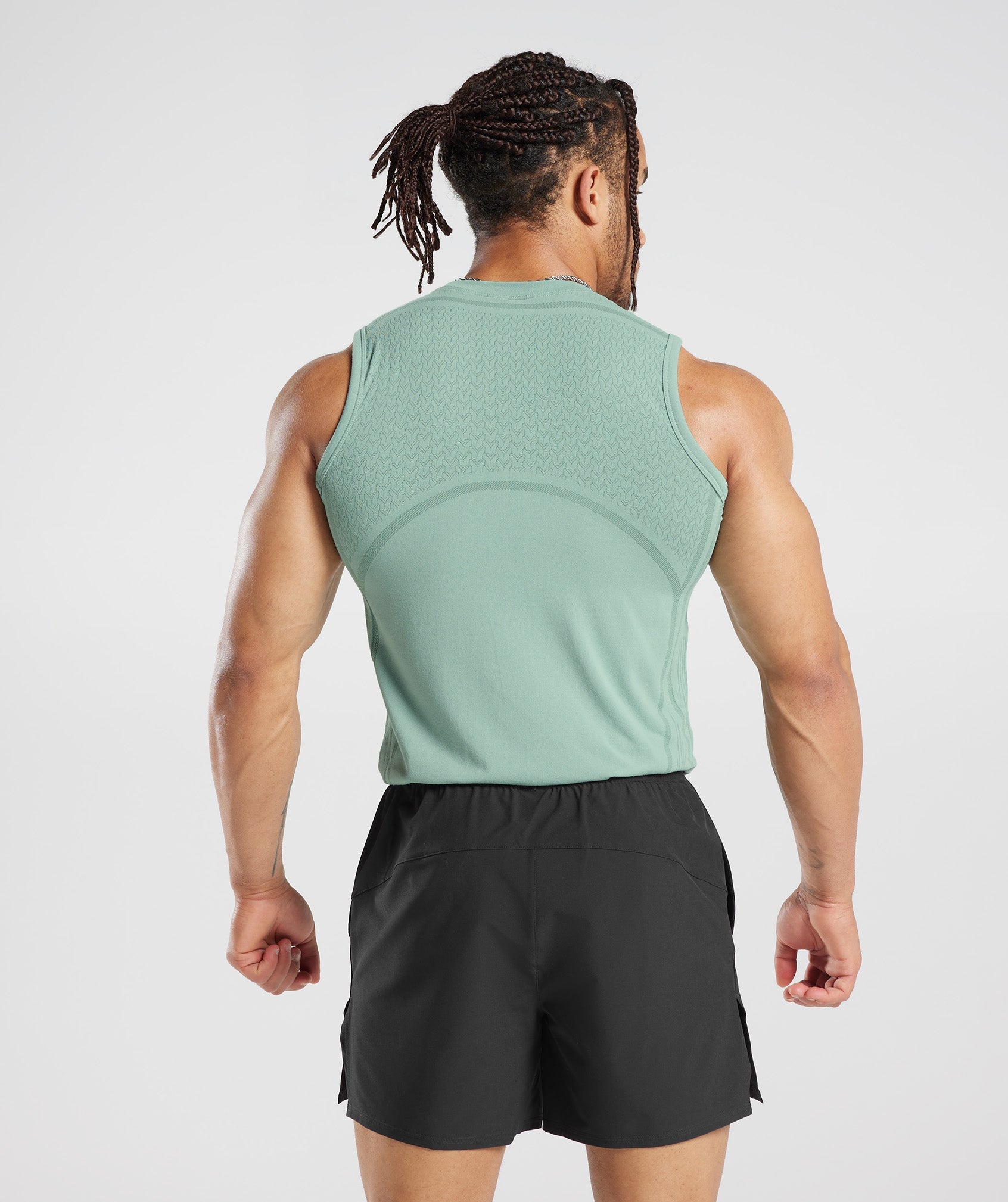 315 Seamless Tank in Frost Teal/Ink Teal - view 2