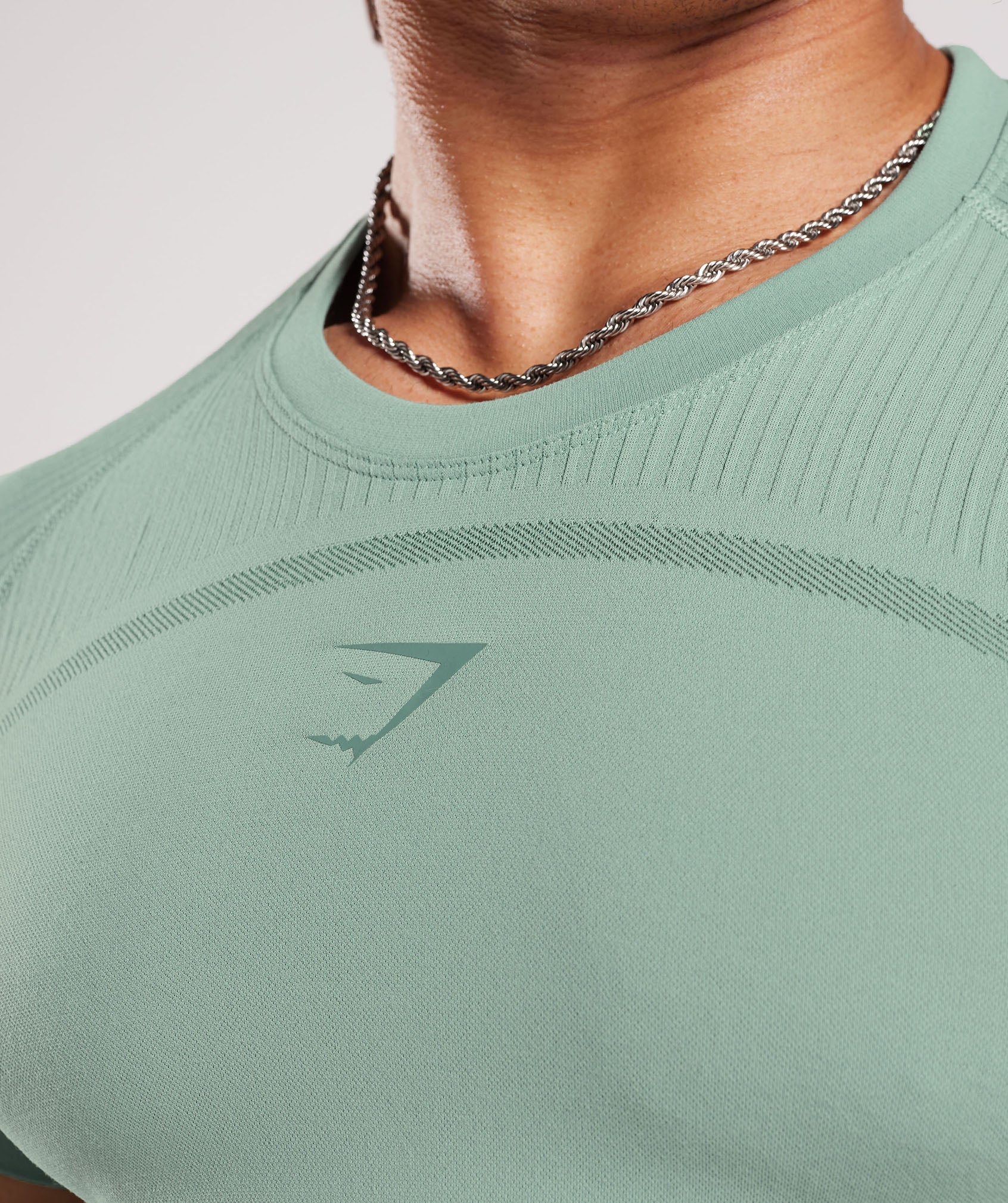 315 Seamless T-Shirt in Frost Teal/Ink Teal - view 6