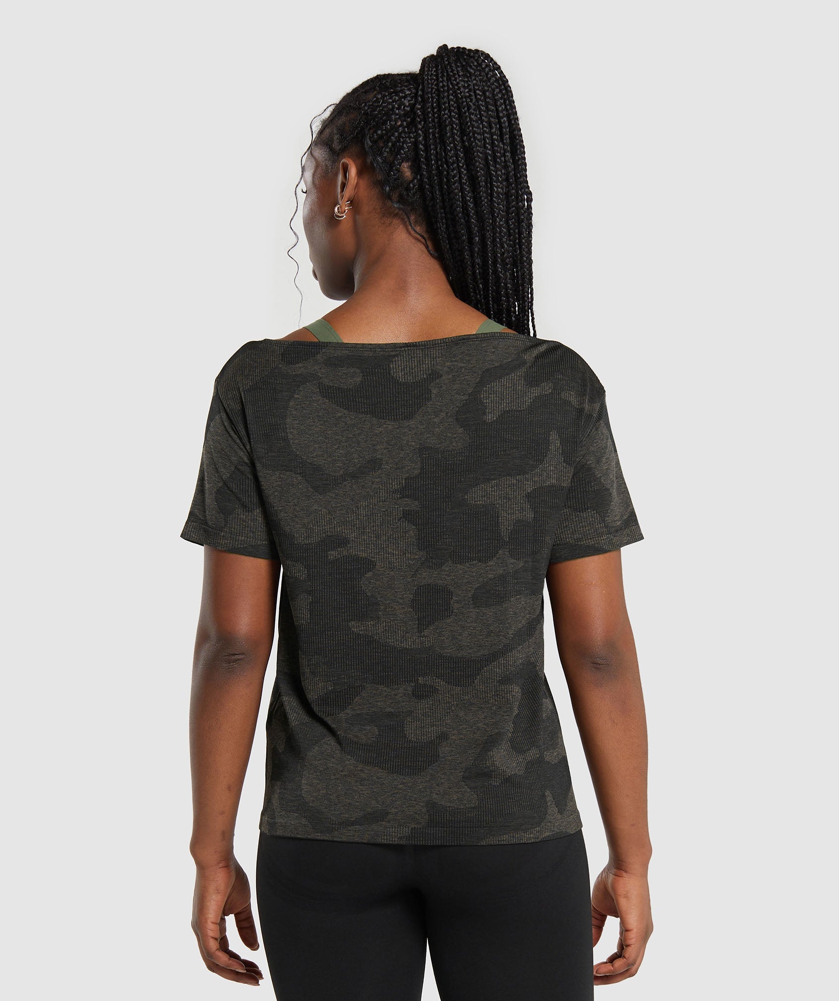 Adapt Camo Seamless T-Shirt in Black/Camo Brown - view 2