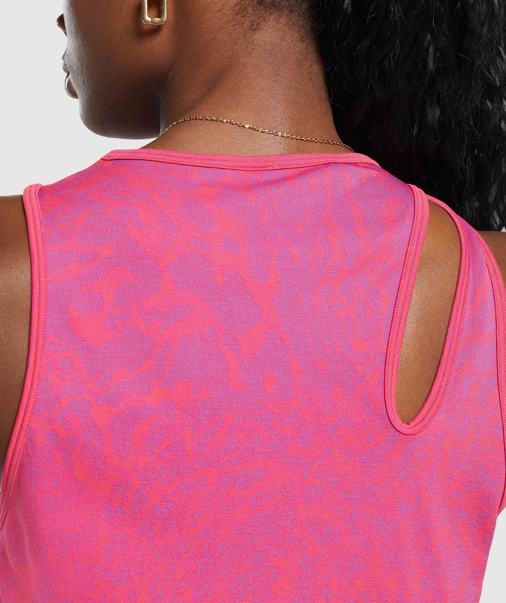 Adapt Safari Seamless Drop Arm Faded Tank in Shelly Pink/Fly Coral - view 6