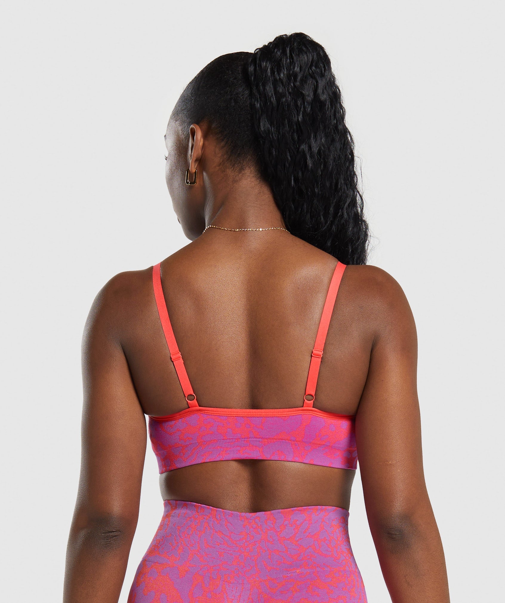 Adapt Safari Seamless Sports Bra in Shelly Pink/Fly Coral - view 2