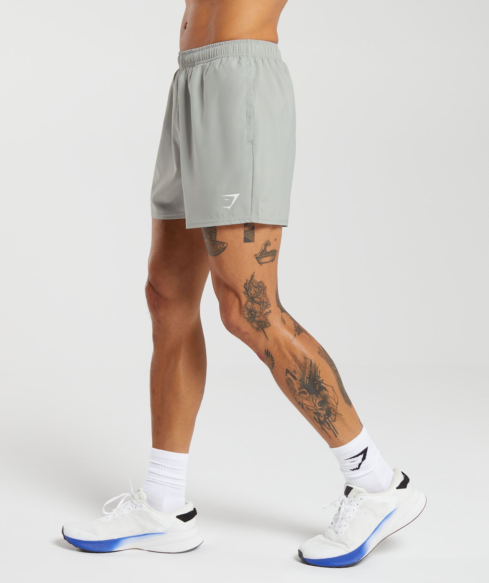 Arrival 5" Shorts in Stone Grey - view 3