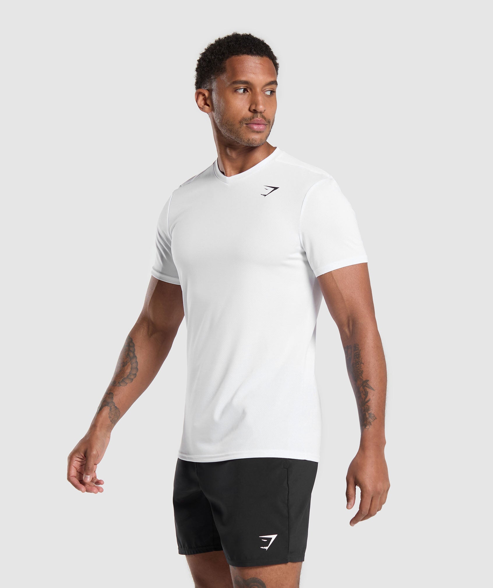 Arrival V-Neck T Shirt in White - view 3