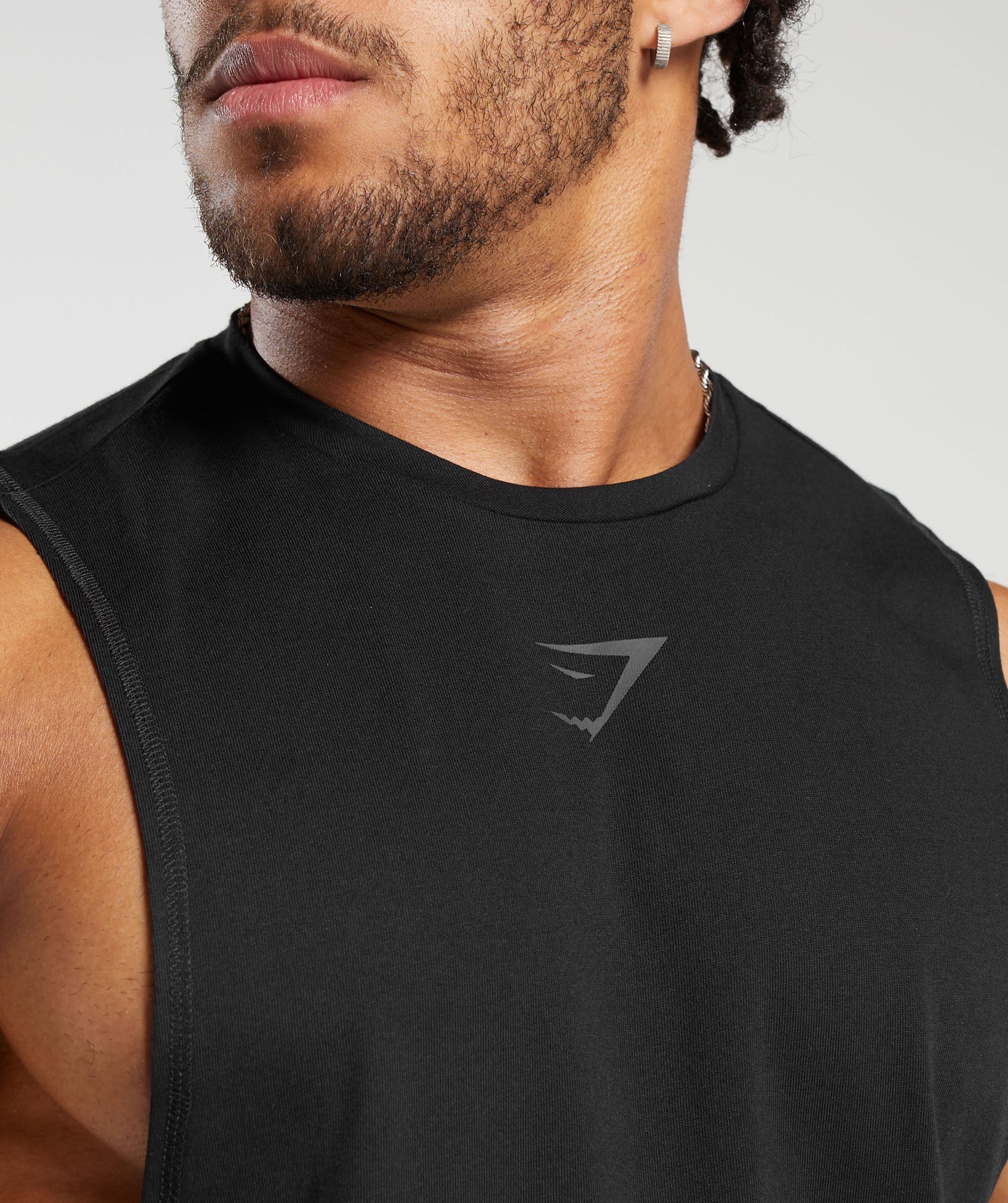 Bold Drop Arm Tank in Black - view 6