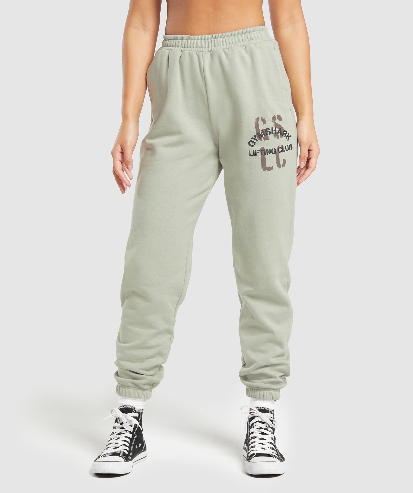 Built Graphic Joggers in Stone Grey - view 1