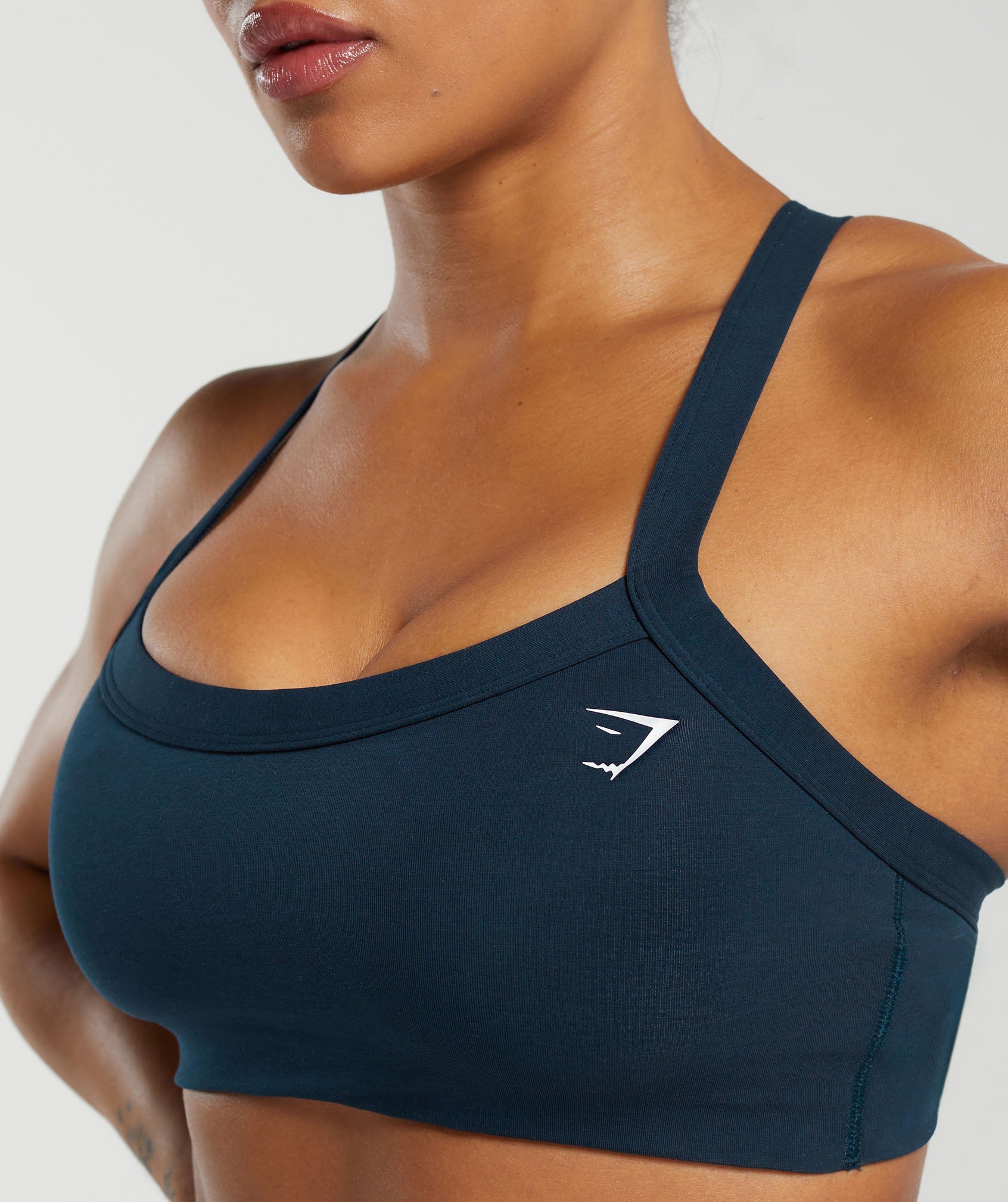 Cotton Lifting Sports Bra in Navy - view 5