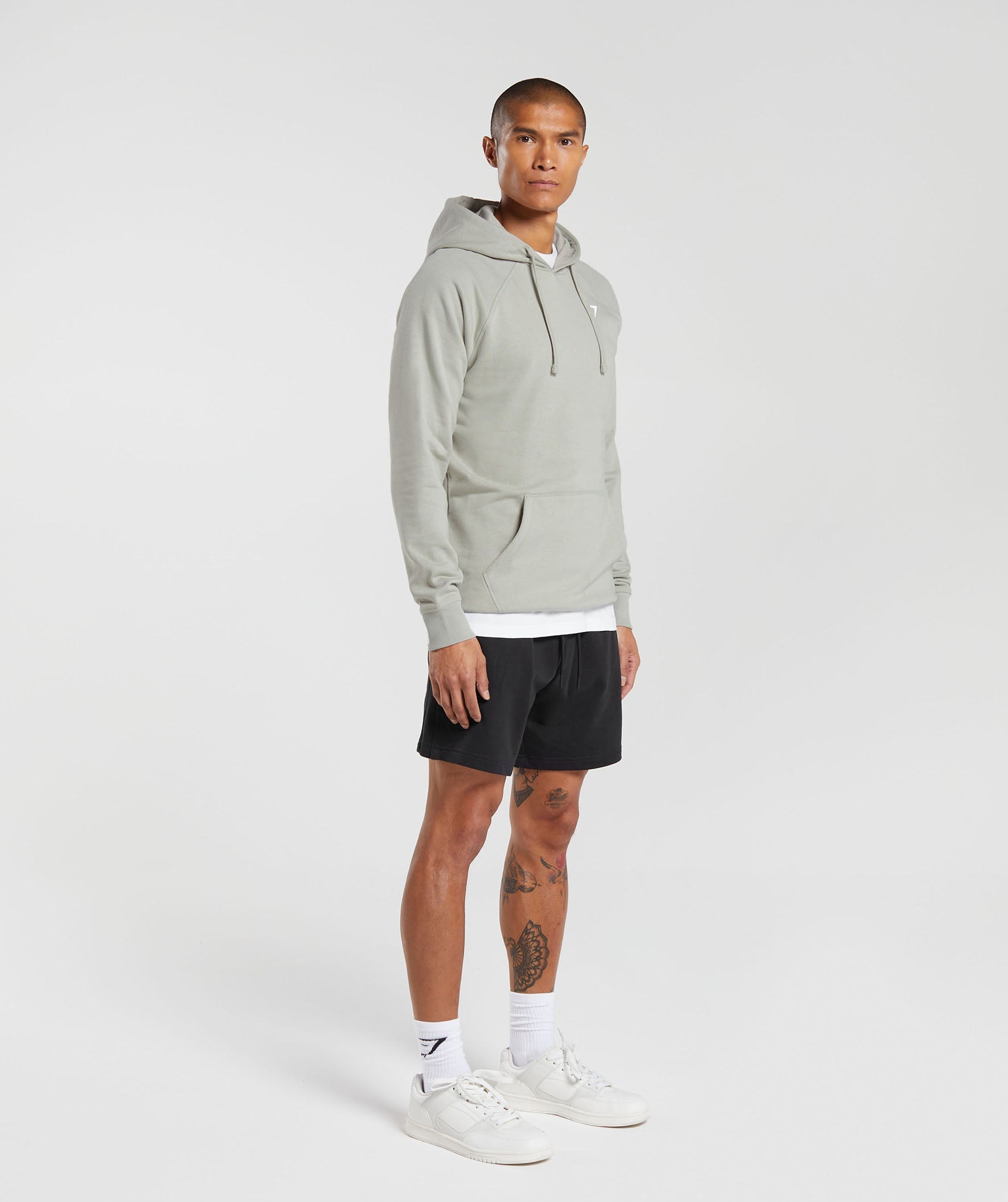 Crest Hoodie in Stone Grey - view 4