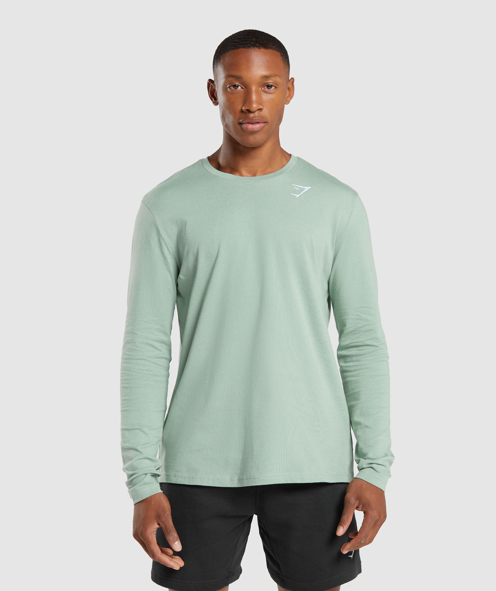 Crest Long Sleeve T-Shirt in Desert Sage Green