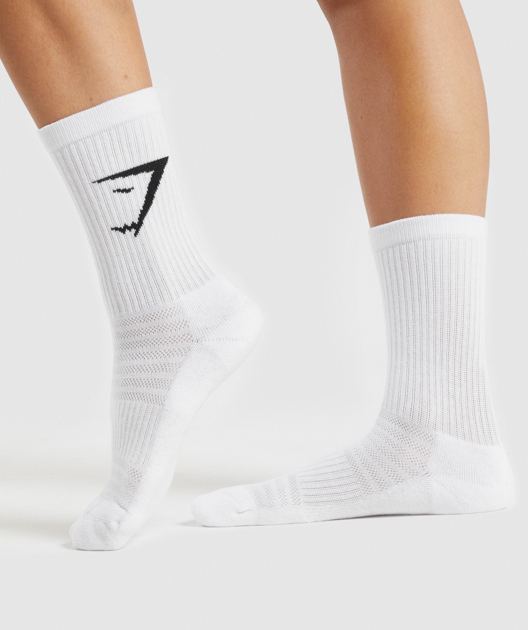 Crew Socks 3pk in White - view 3